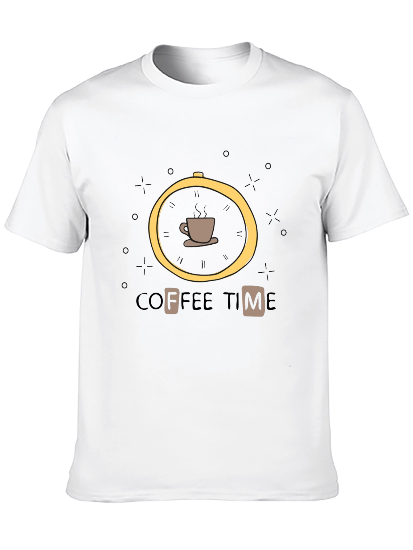 Coffee Time Graphic Black T-Shirt