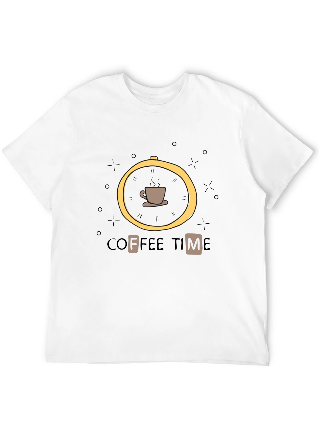 Coffee Time Graphic Black T-Shirt
