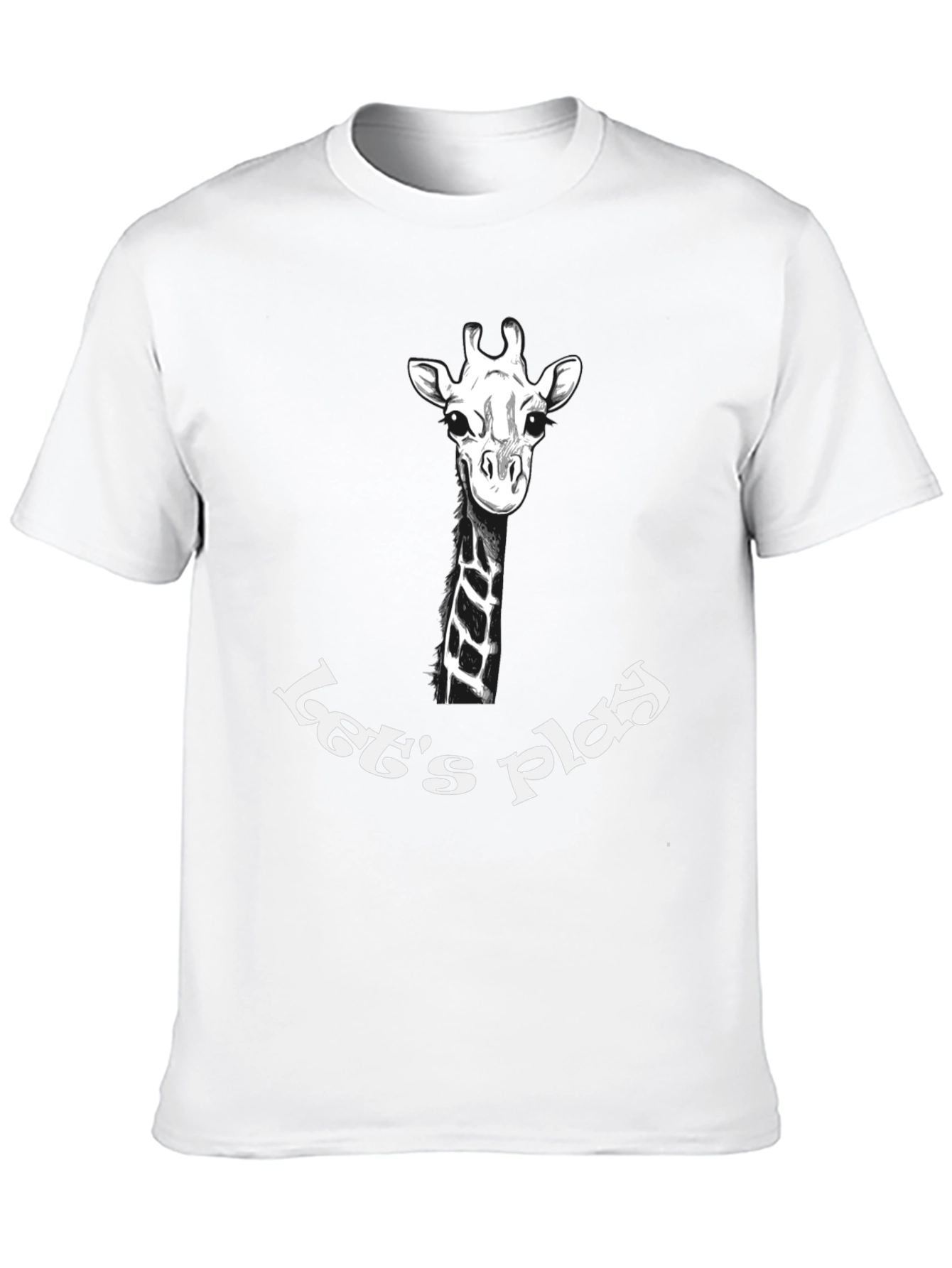 Giraffe Lets Play Graphic T-Shirt