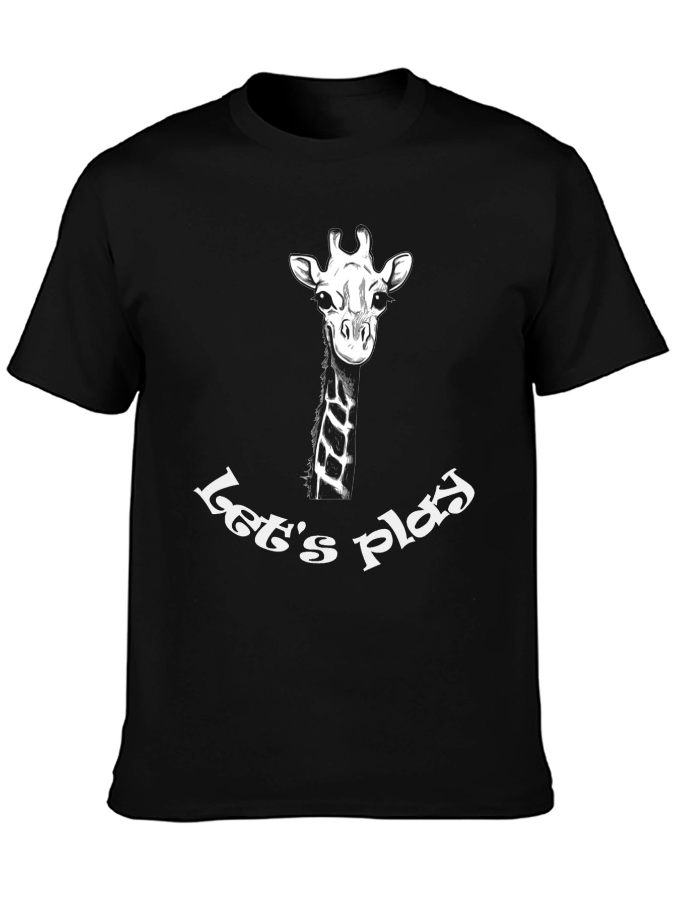 Giraffe Lets Play Graphic T-Shirt