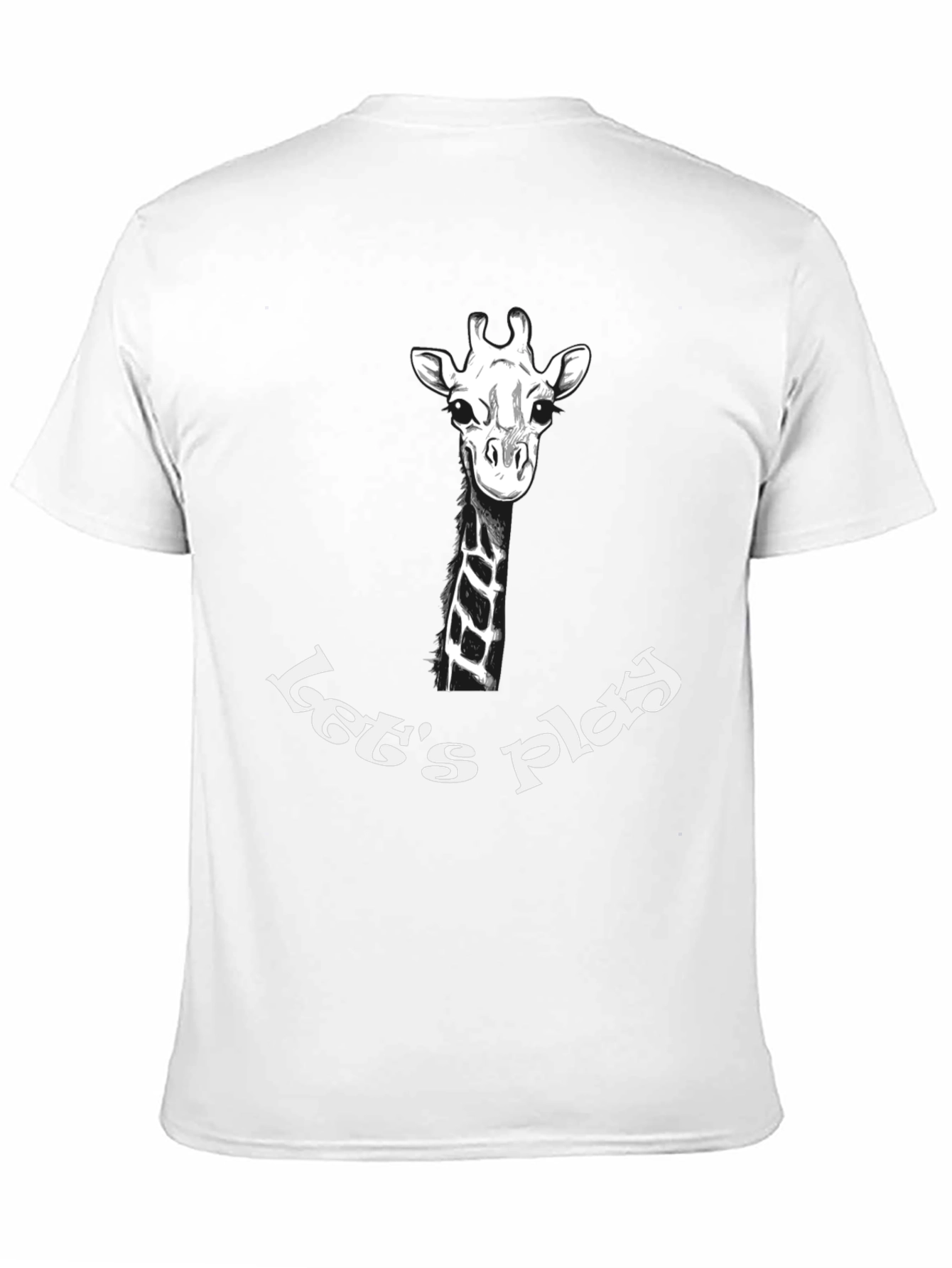 Giraffe Lets Play Graphic T-Shirt