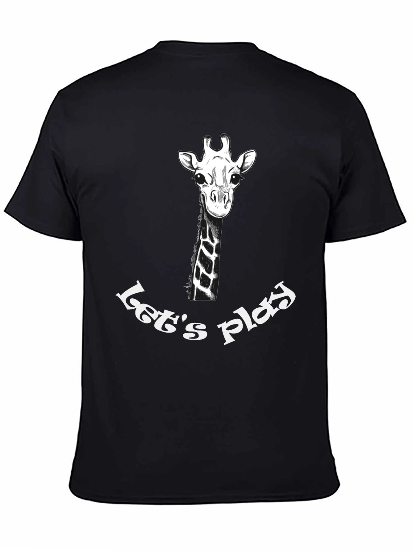 Giraffe Lets Play Graphic T-Shirt