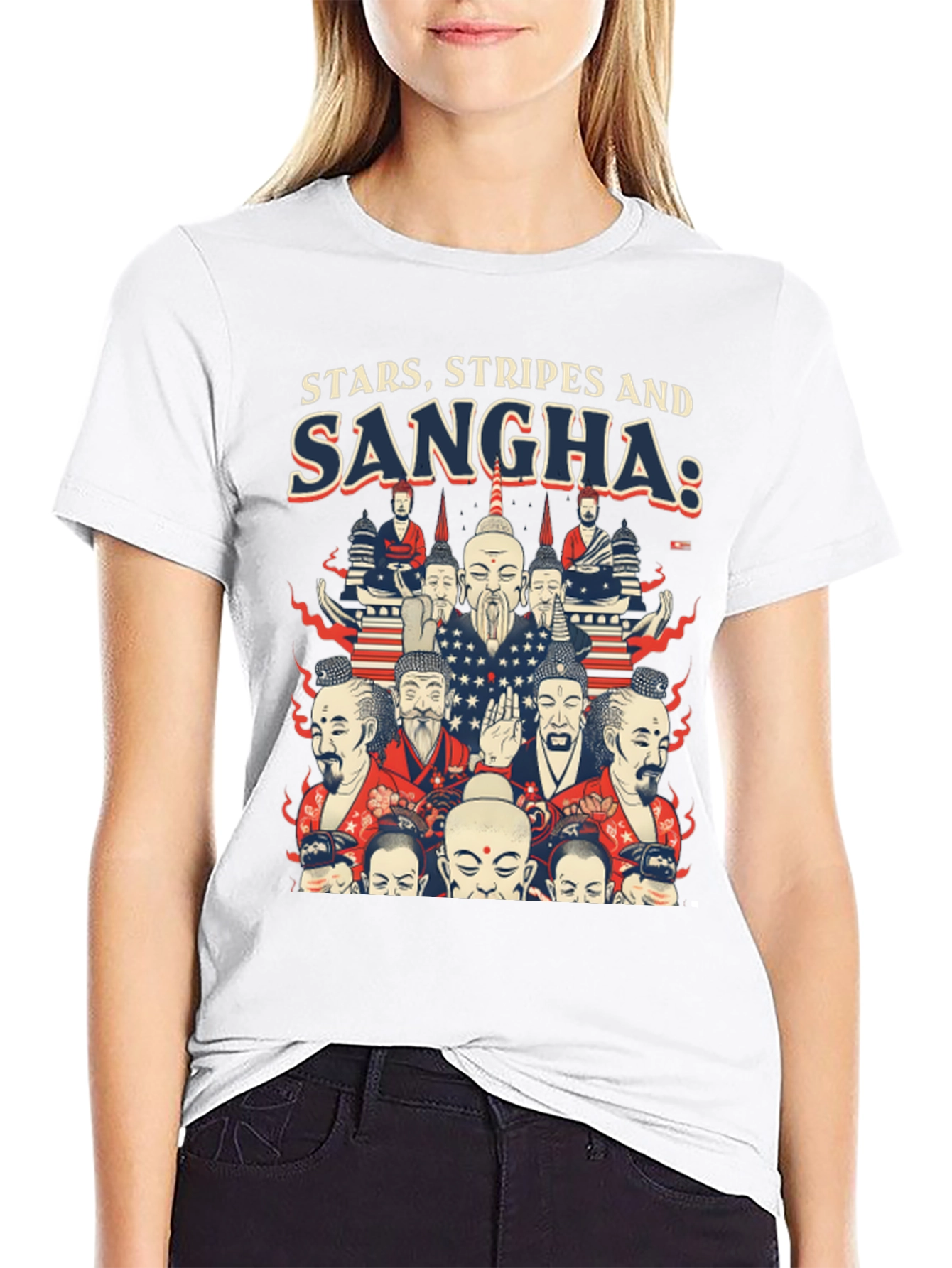 Stars Stripes and Sangha Graphic Tee