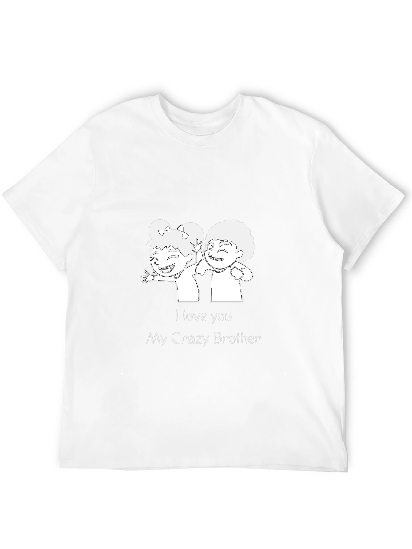 I Love My Crazy Brother Black T-Shirt