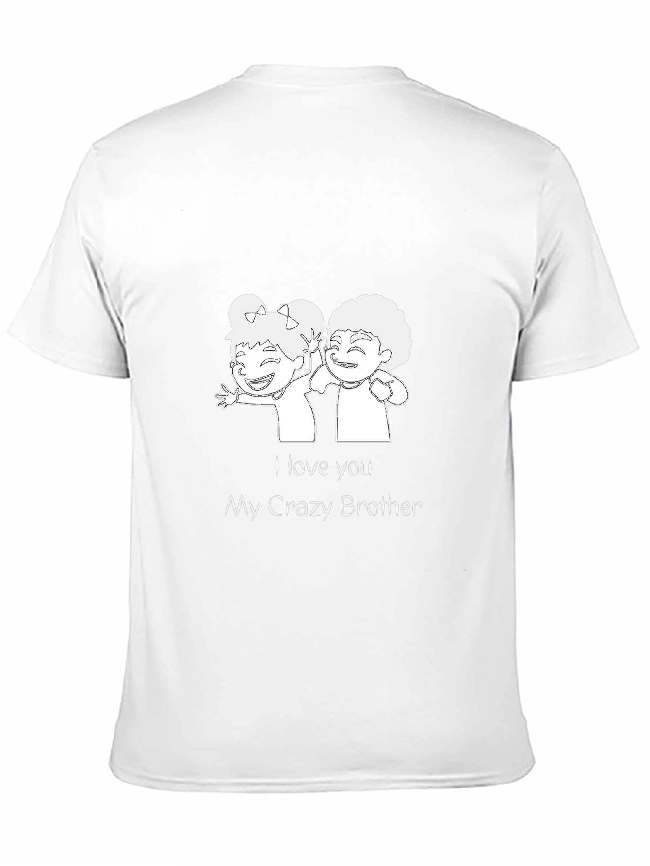I Love My Crazy Brother Black T-Shirt
