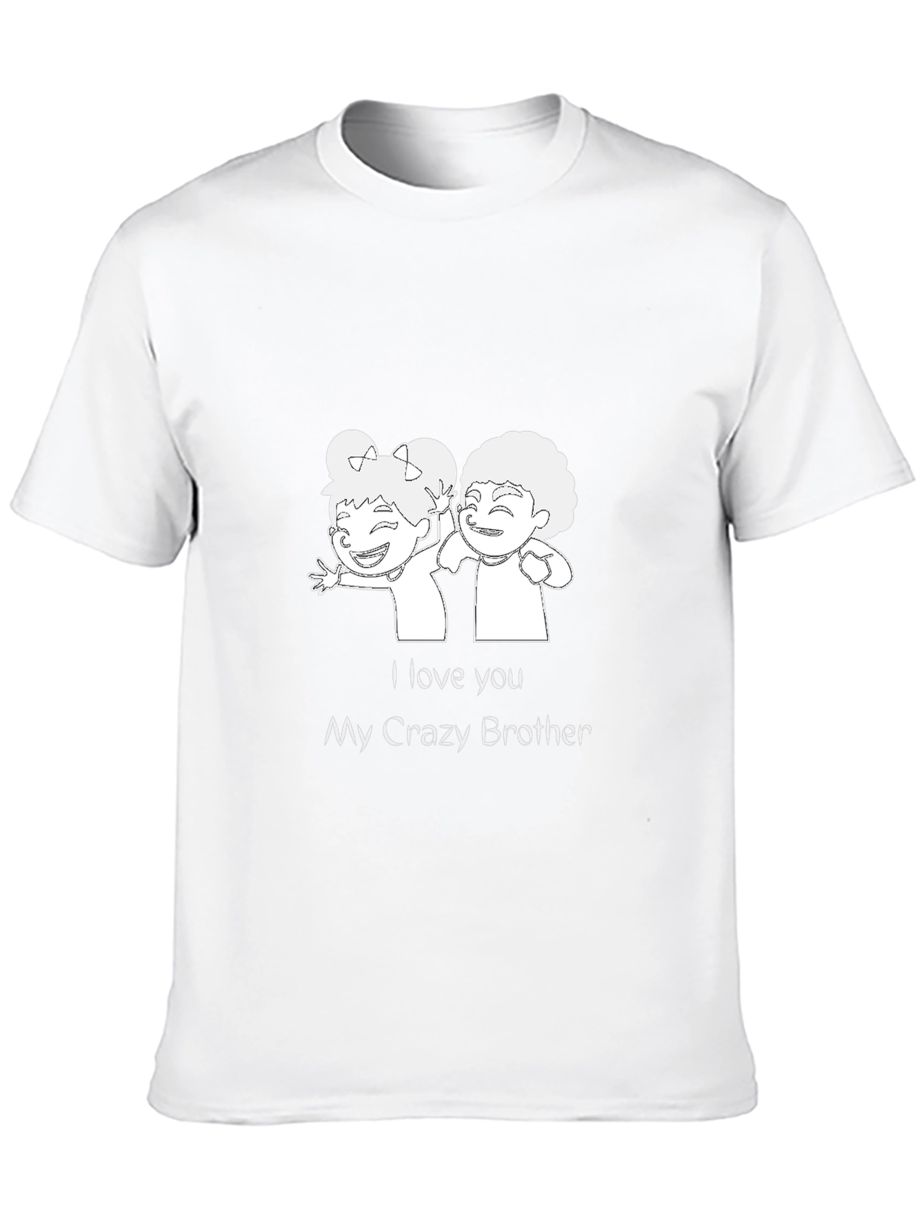 I Love My Crazy Brother Black T-Shirt