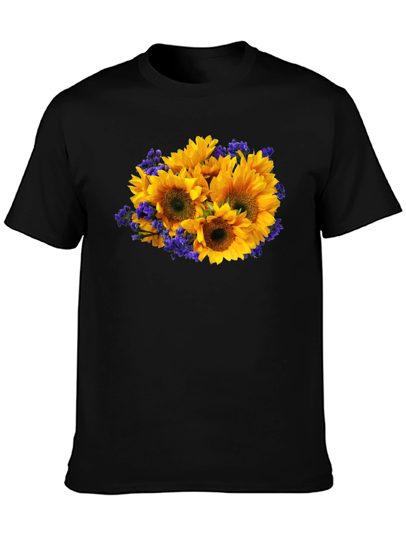 Sunflower Bouquet Black T-Shirt