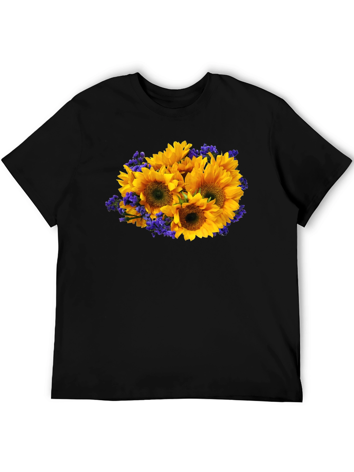 Sunflower Bouquet Black T-Shirt