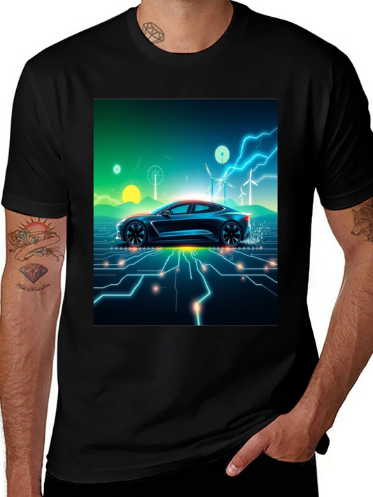 Electric Car T-Shirt - Futuristic Style