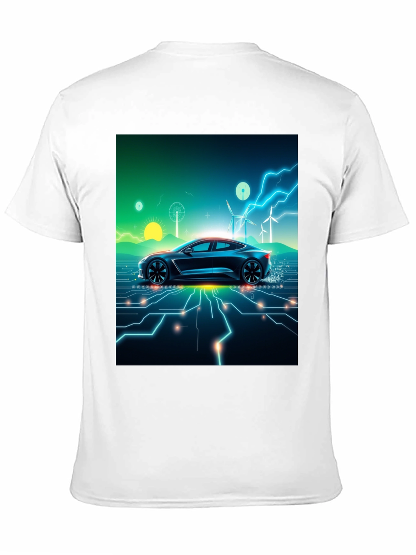 Electric Car T-Shirt - Futuristic Style
