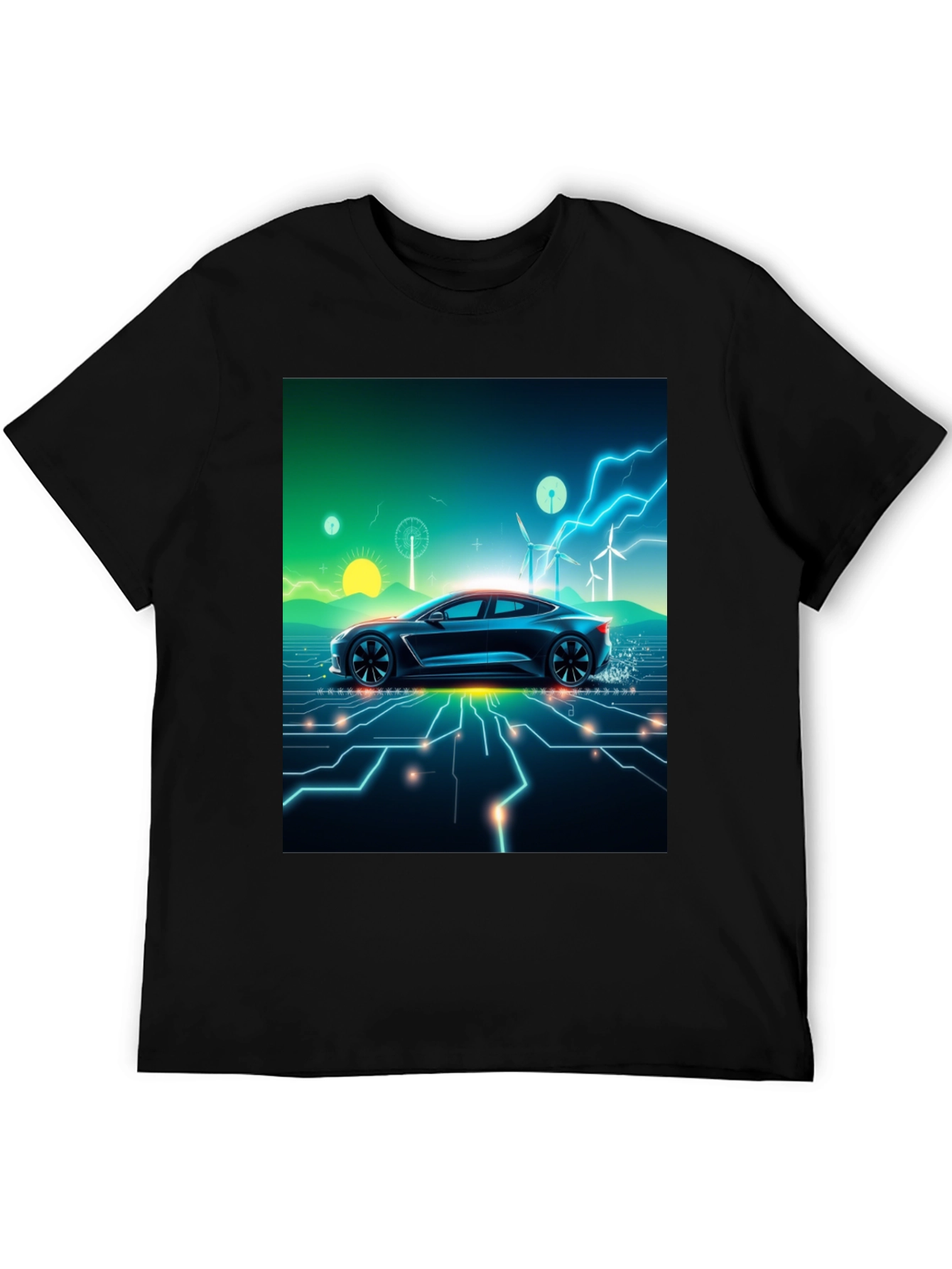 Electric Car T-Shirt - Futuristic Style