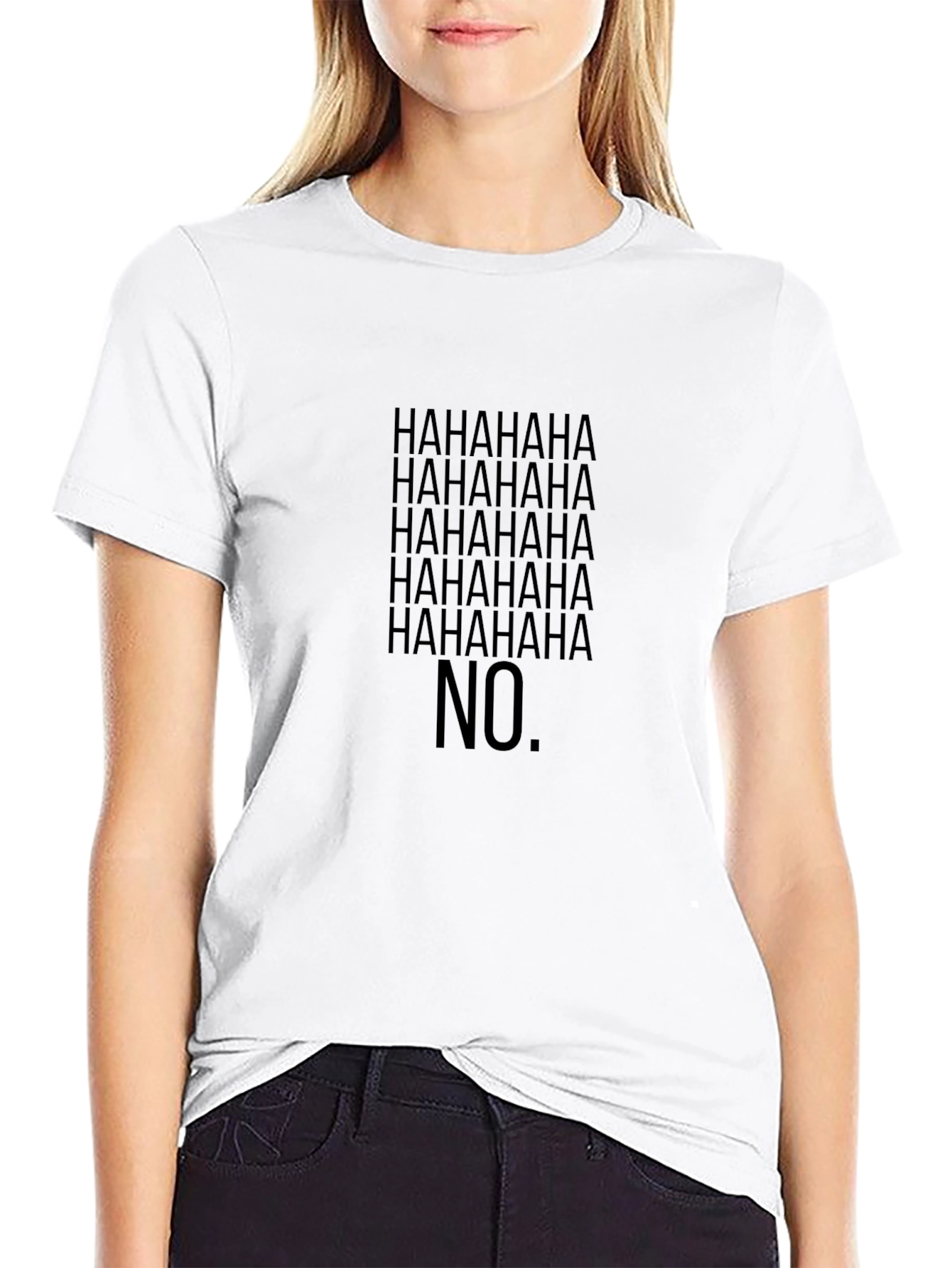 HAHAHA No T-Shirt - Black Graphic Tee