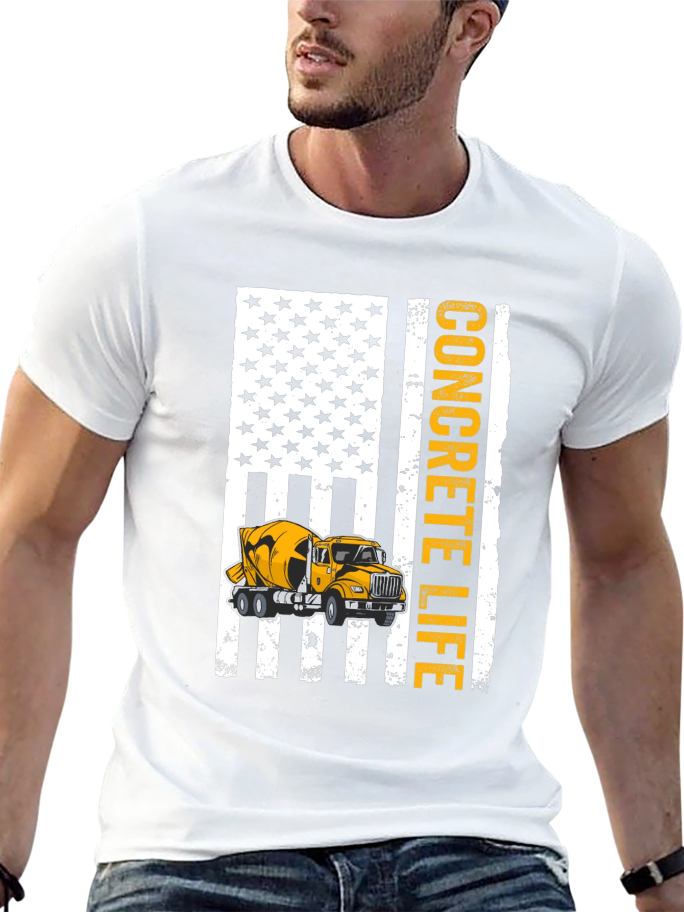 Concrete Life American Flag T-Shirt