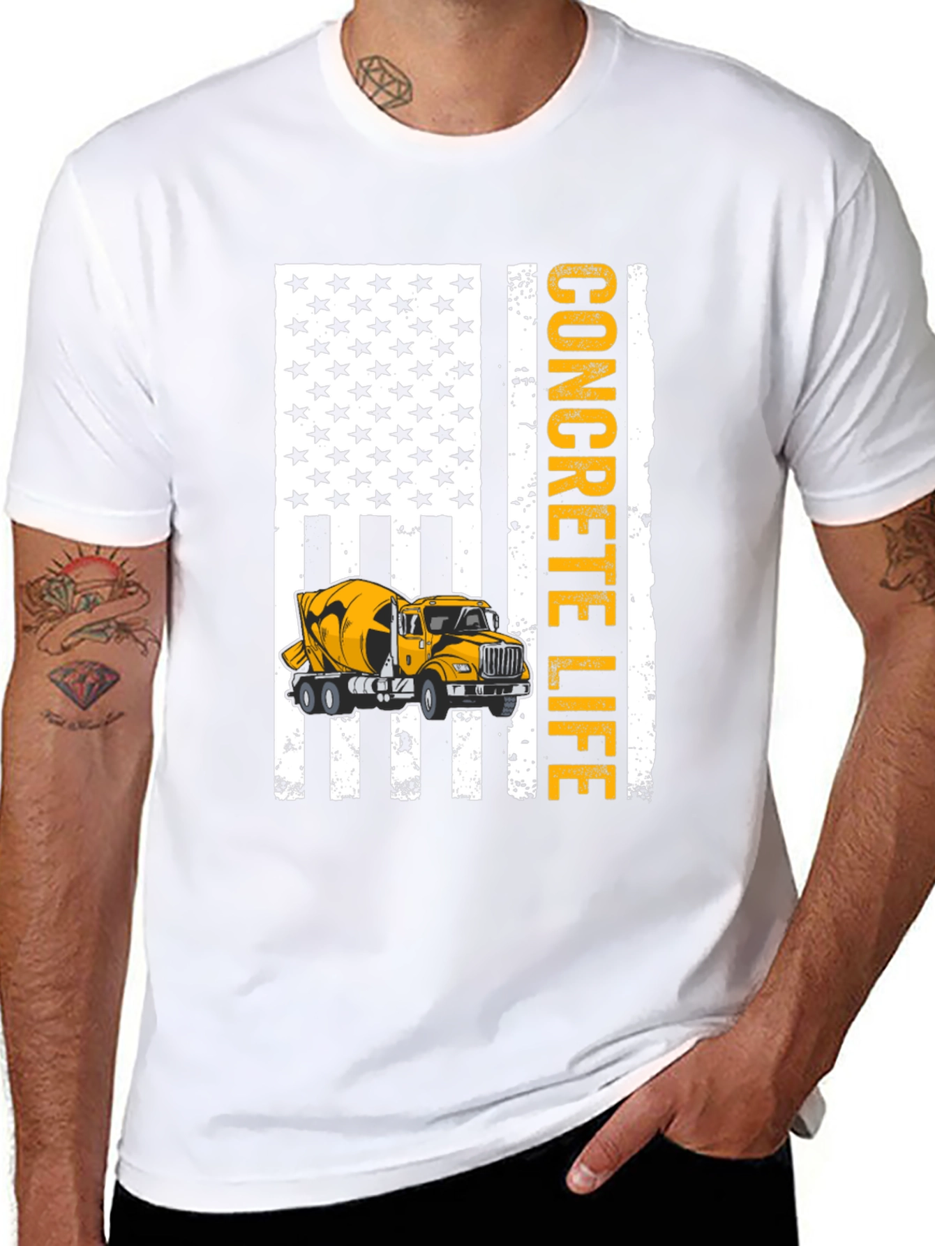 Concrete Life American Flag T-Shirt