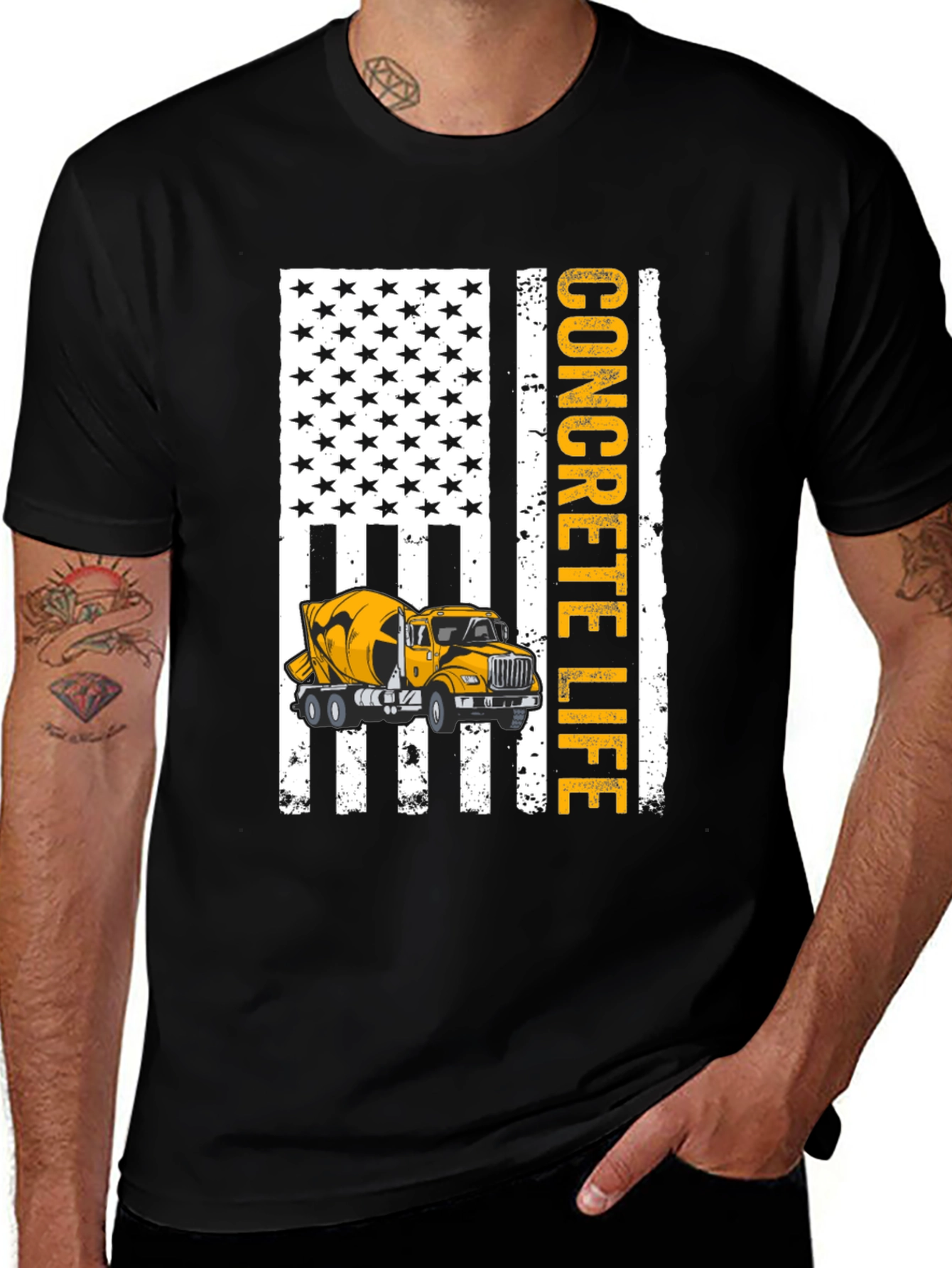 Concrete Life American Flag T-Shirt