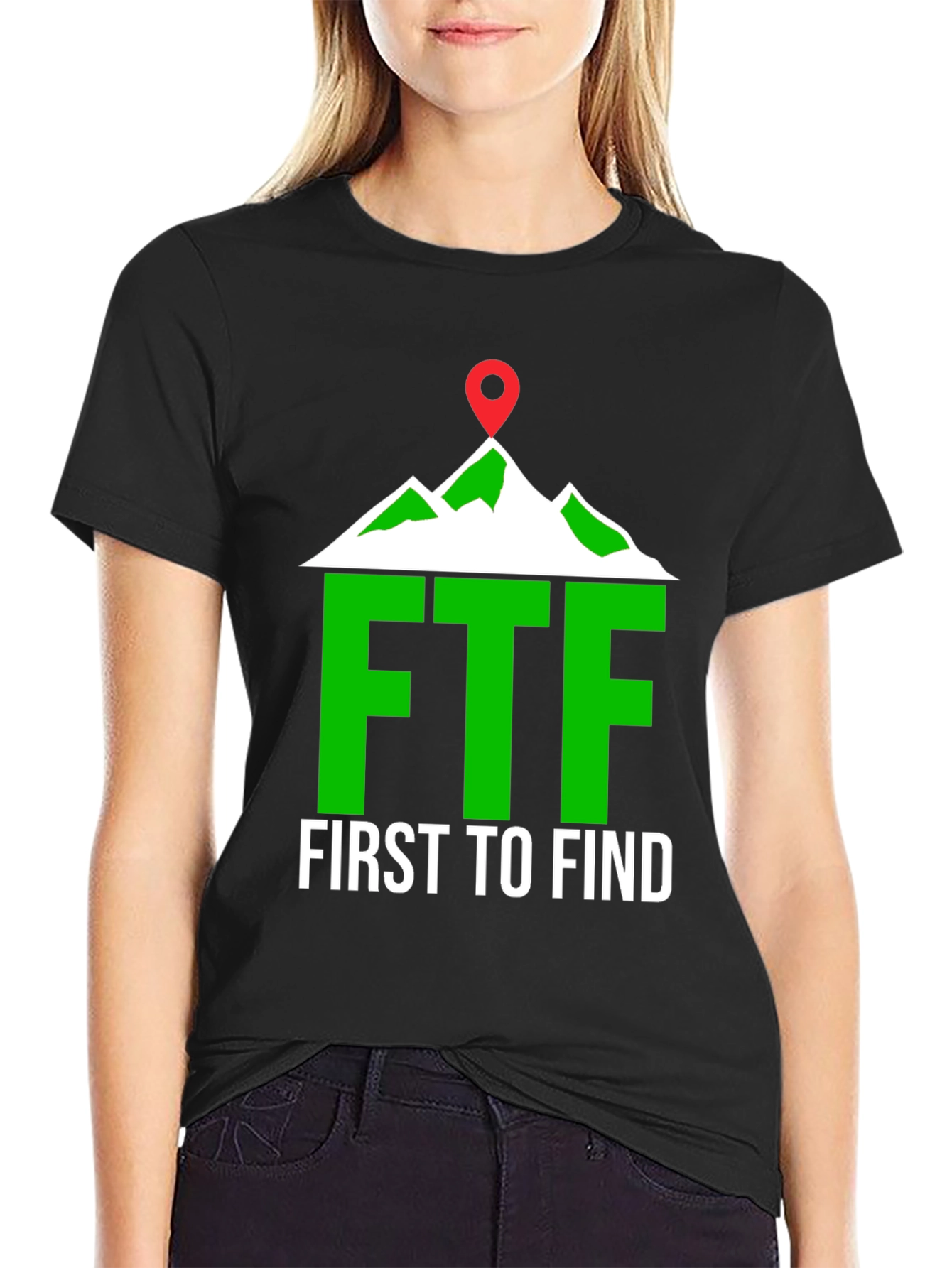 First To Find FTF Mountain Geocaching T-Shirt