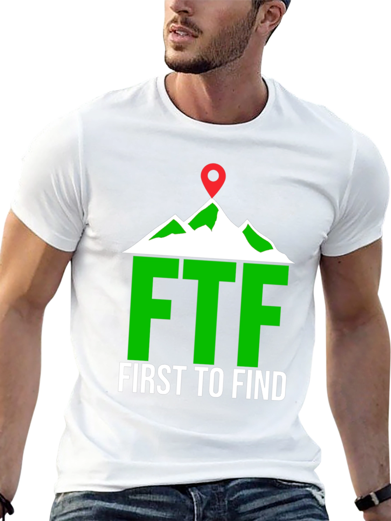 First To Find FTF Mountain Geocaching T-Shirt