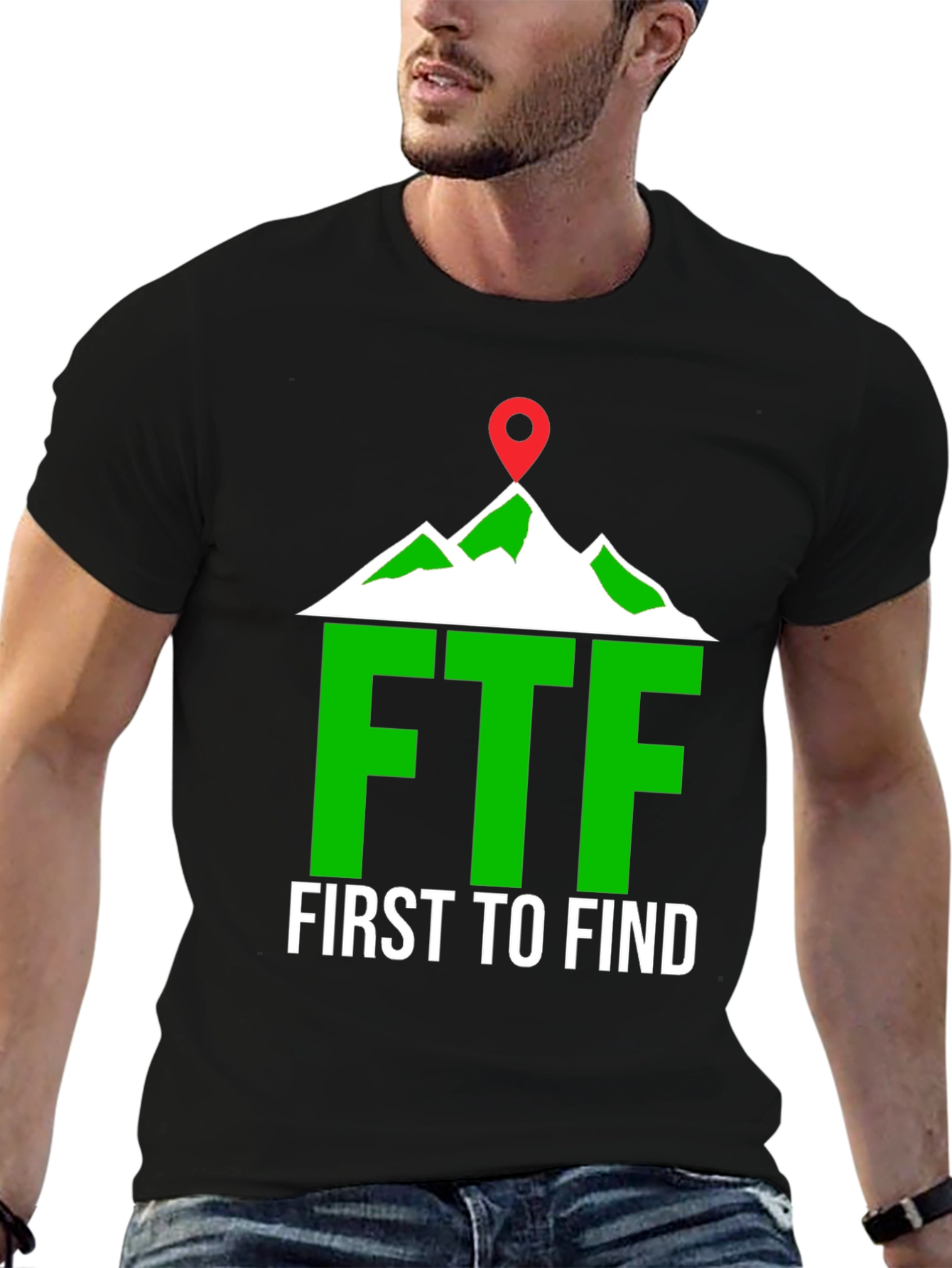 First To Find FTF Mountain Geocaching T-Shirt