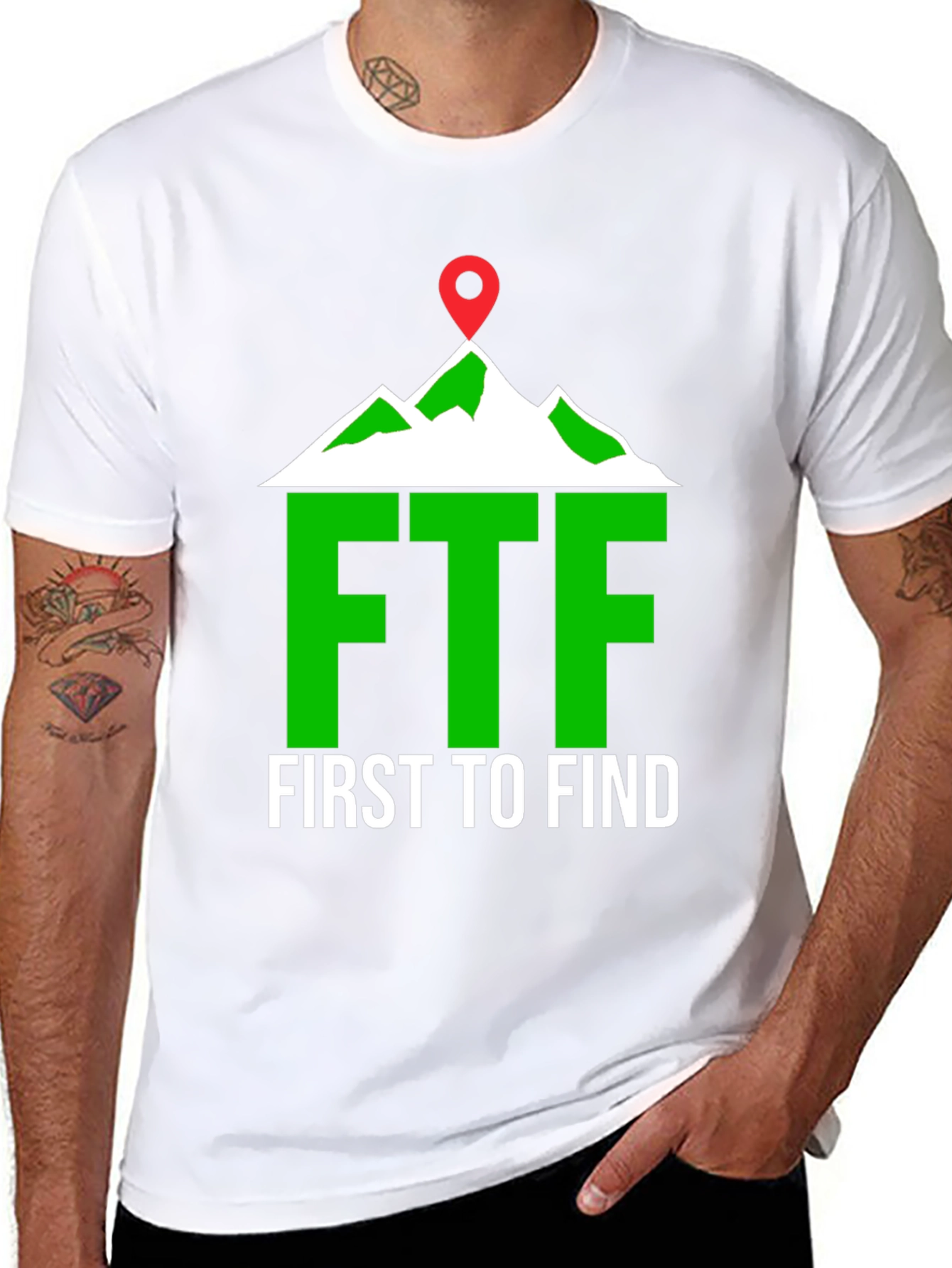 First To Find FTF Mountain Geocaching T-Shirt