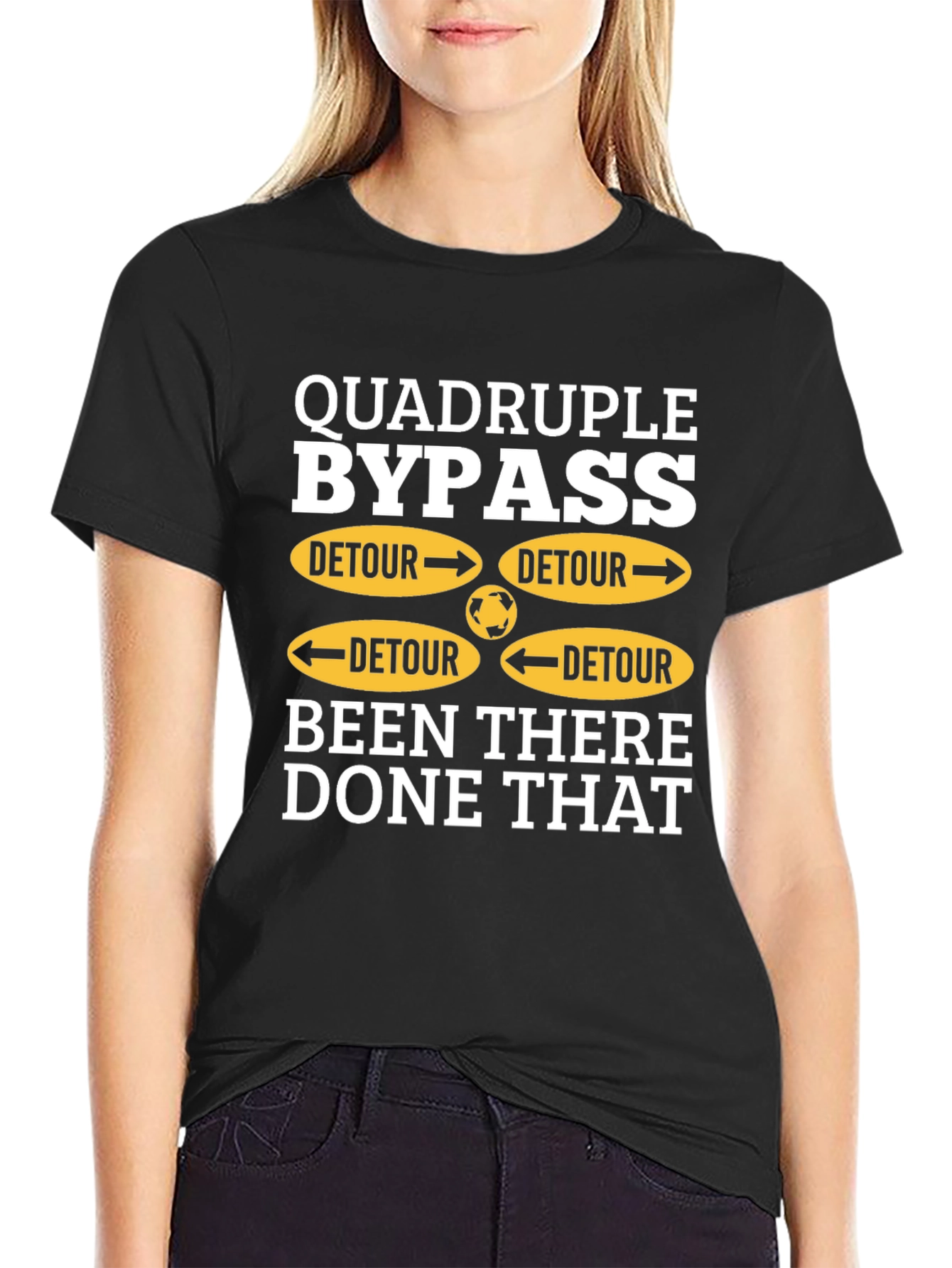 Quadruple Bypass Detour Humor T-Shirt