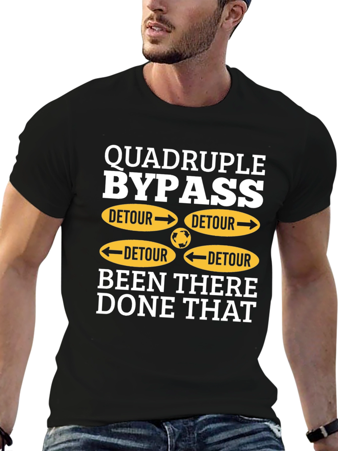 Quadruple Bypass Detour Humor T-Shirt