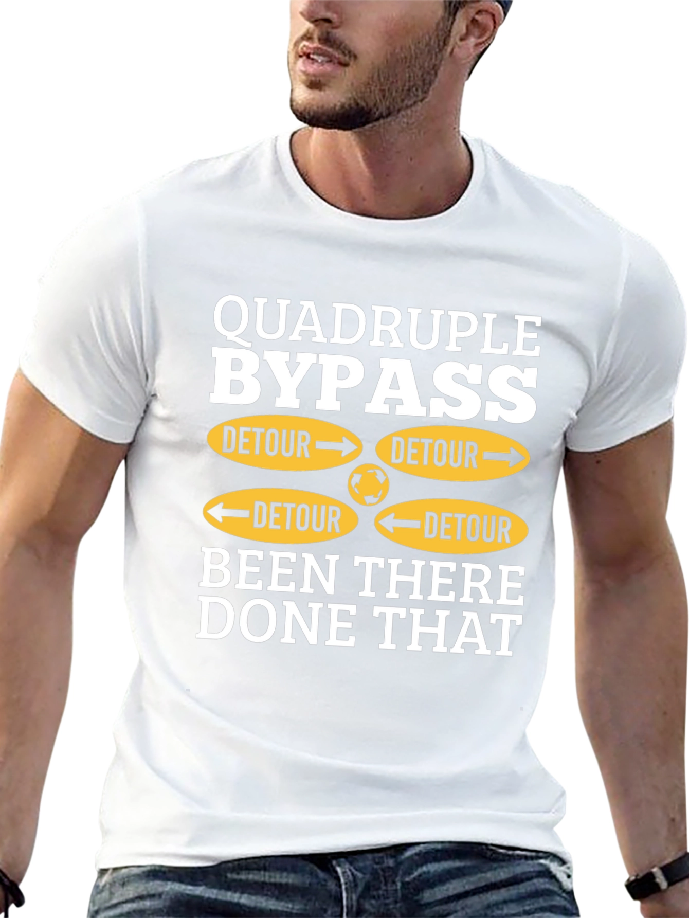 Quadruple Bypass Detour Humor T-Shirt