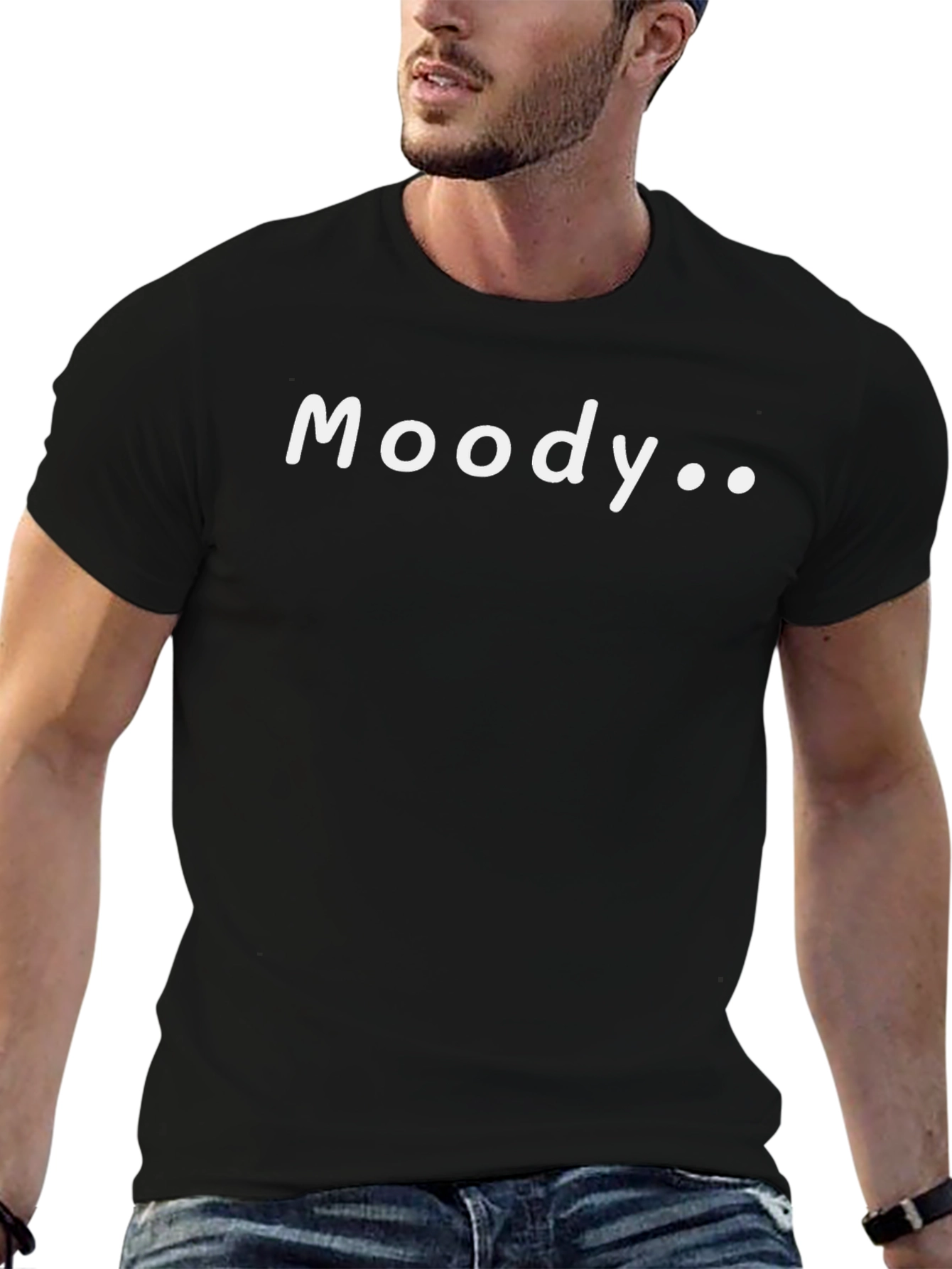 Moody Graphic T-Shirt - Black Cotton Tee