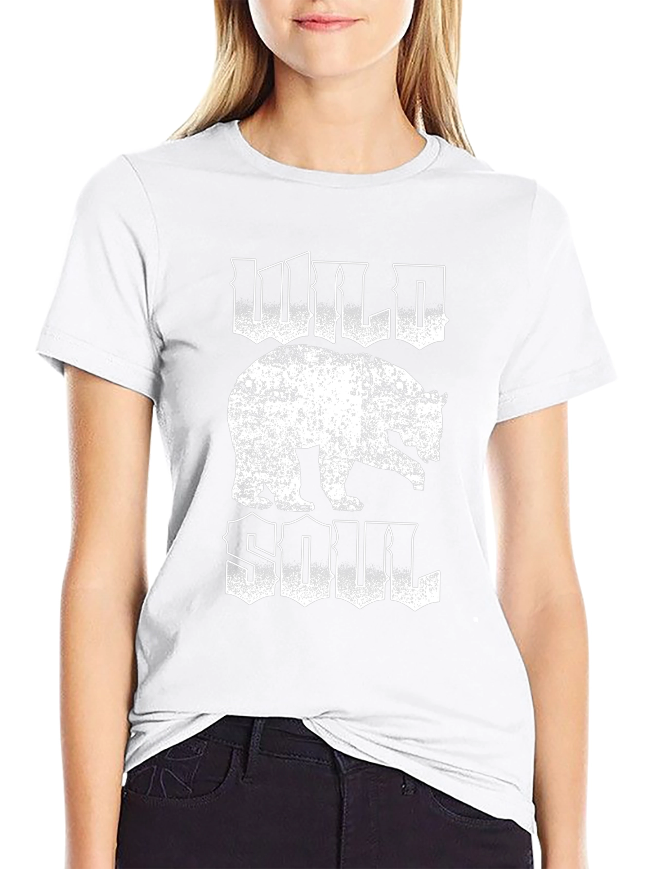 Wild Soul Bear Graphic Tee - Black Cotton T-Shirt