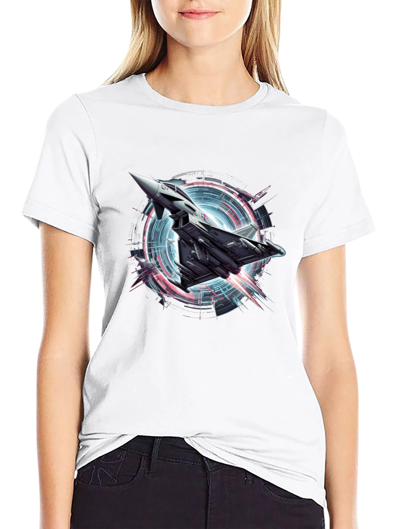Jet Fighter Graphic Tee - Cool Airplane T-Shirt