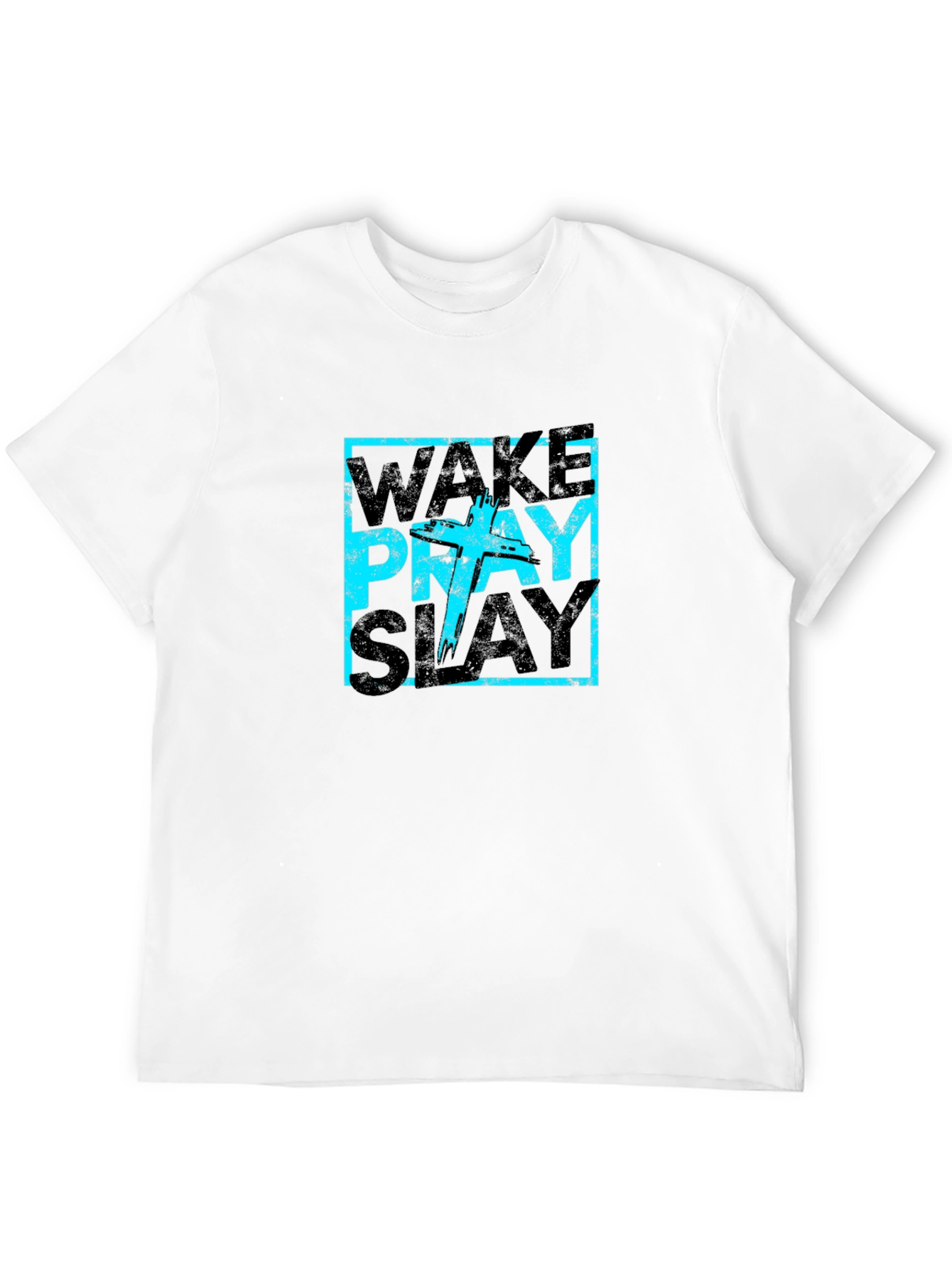 Wake Pray Slay Graphic Tee - Trendy Style