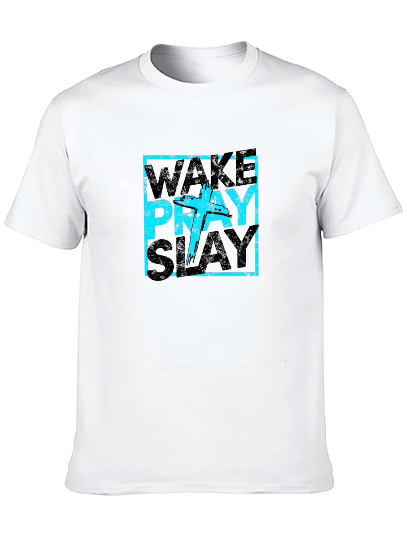 Wake Pray Slay Graphic Tee - Trendy Style