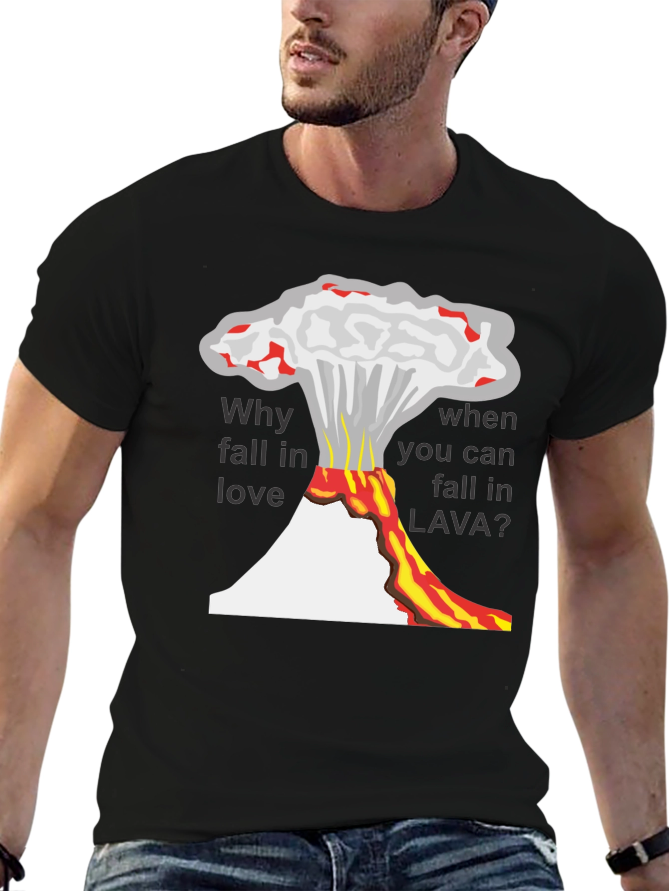 Lava Love Mens T-Shirt - Volcanic Humor Tee
