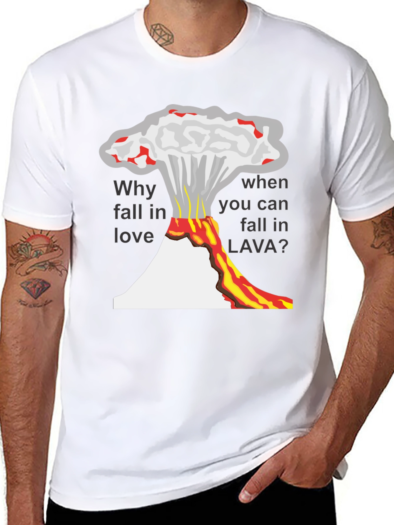 Lava Love Mens T-Shirt - Volcanic Humor Tee