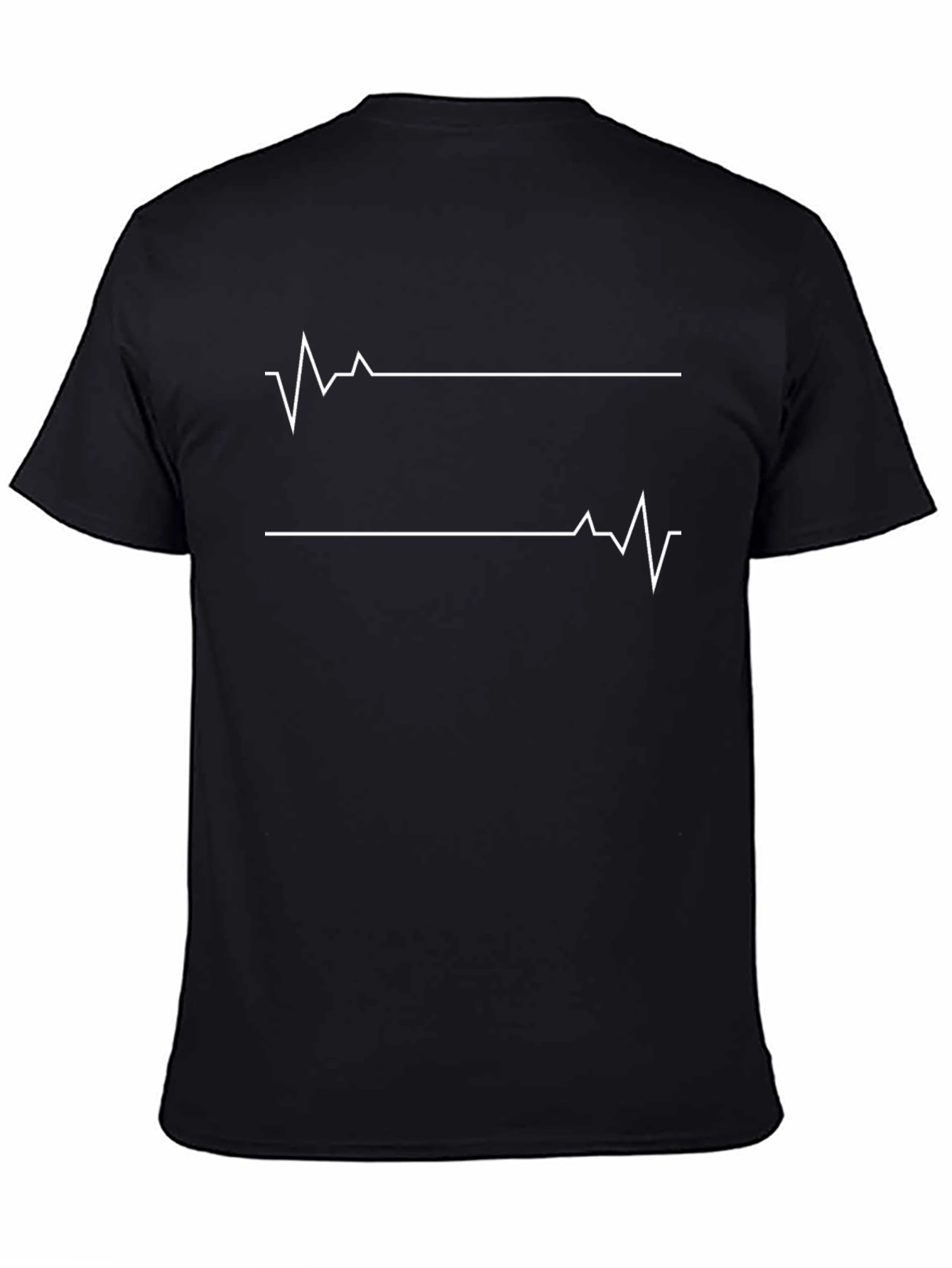 Heartbeat Graphic Tee - Stylish Black Cotton T-Shirt