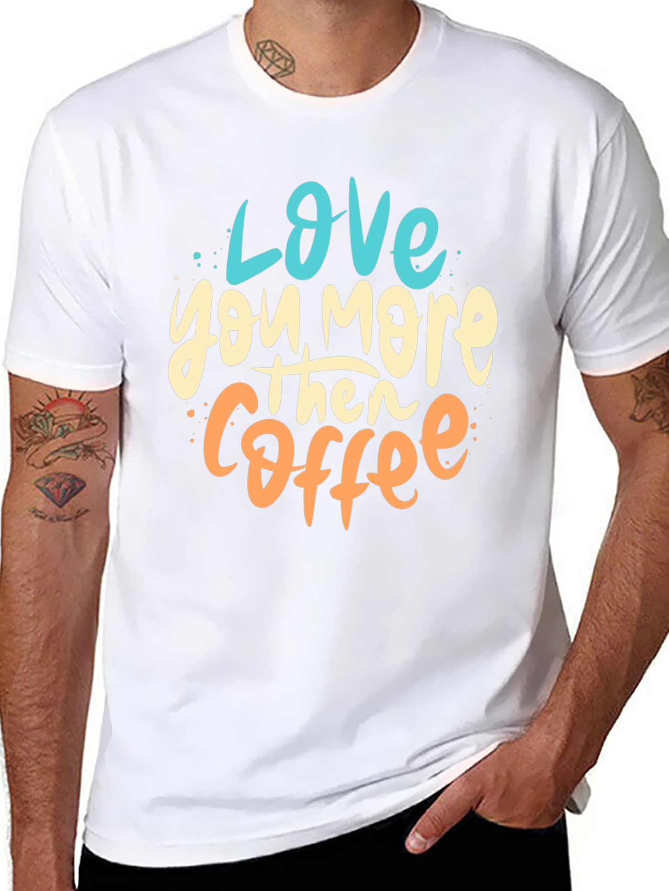 Love You More Than Coffee Graphic Tee