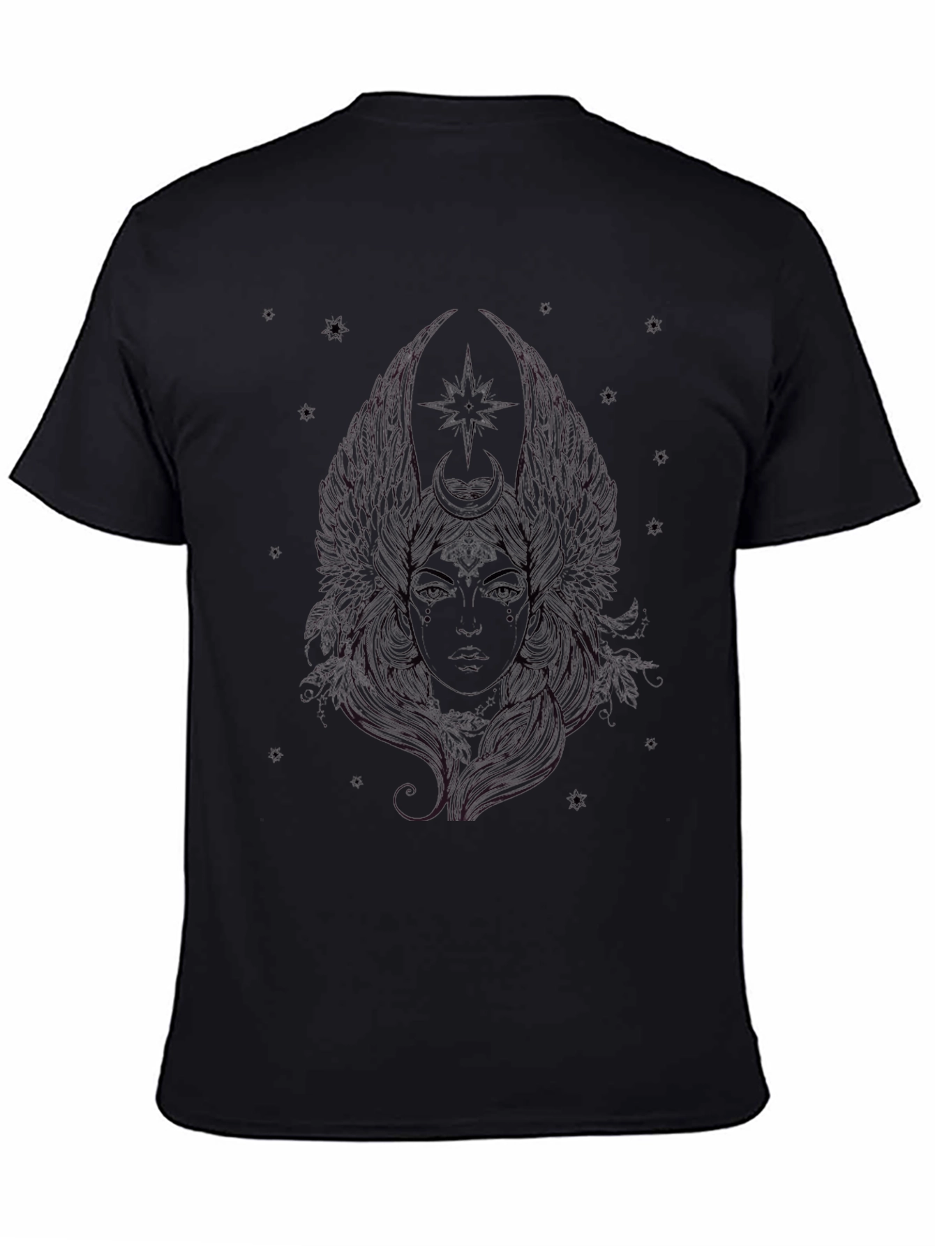 Mystic Goddess Graphic Tee - Black T-Shirt