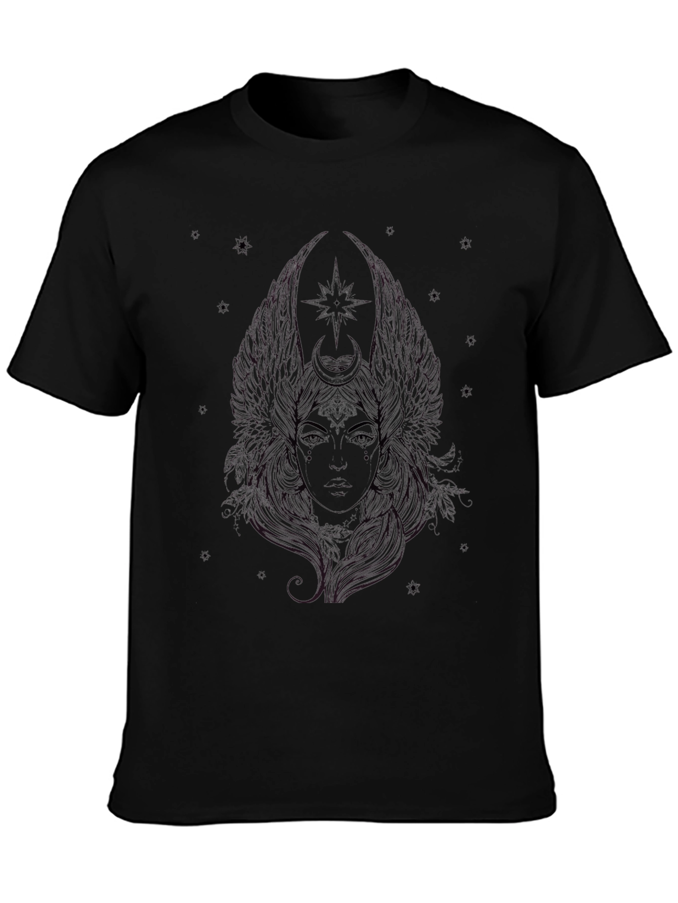 Mystic Goddess Graphic Tee - Black T-Shirt