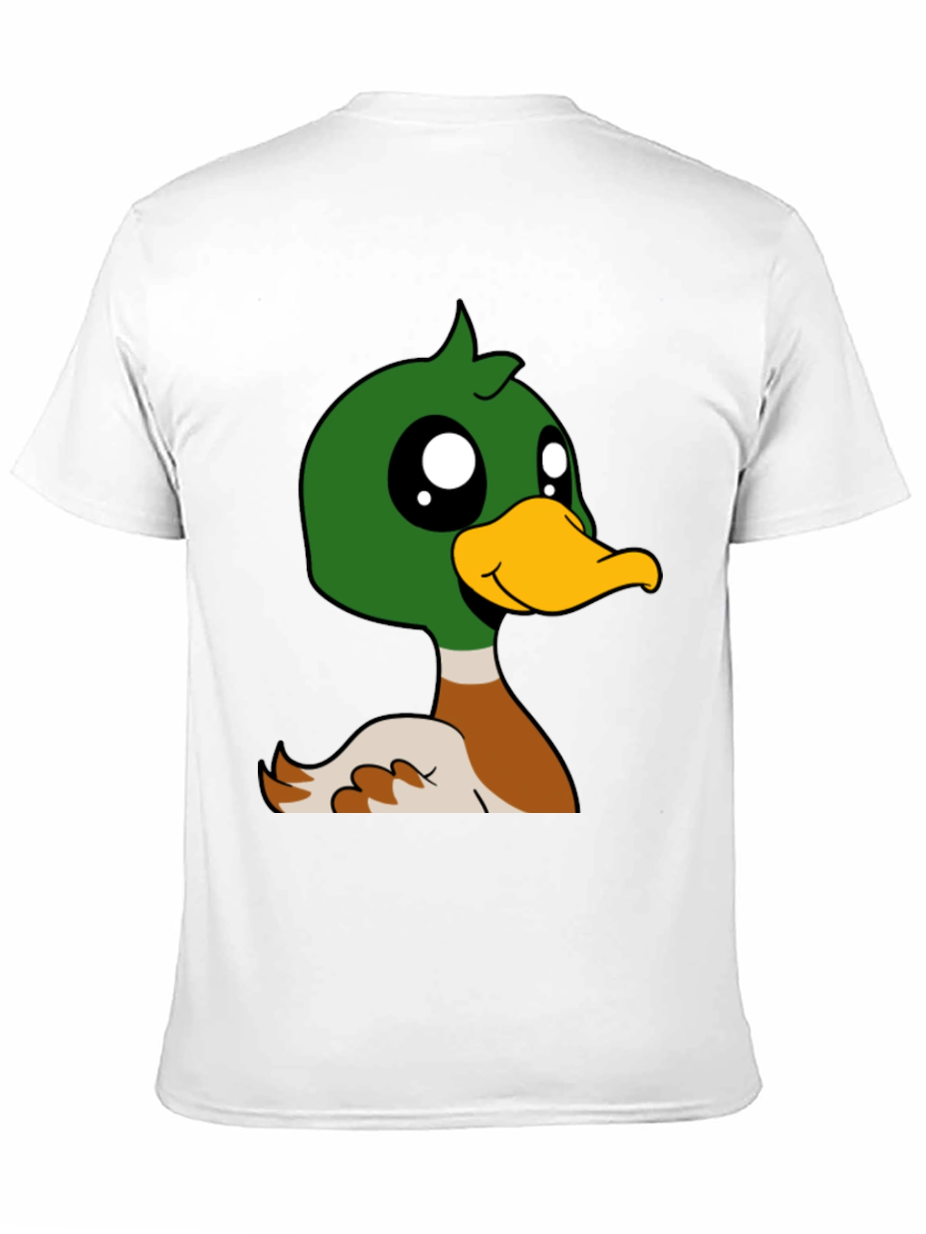 Duck Cartoon Graphic Black T-Shirt
