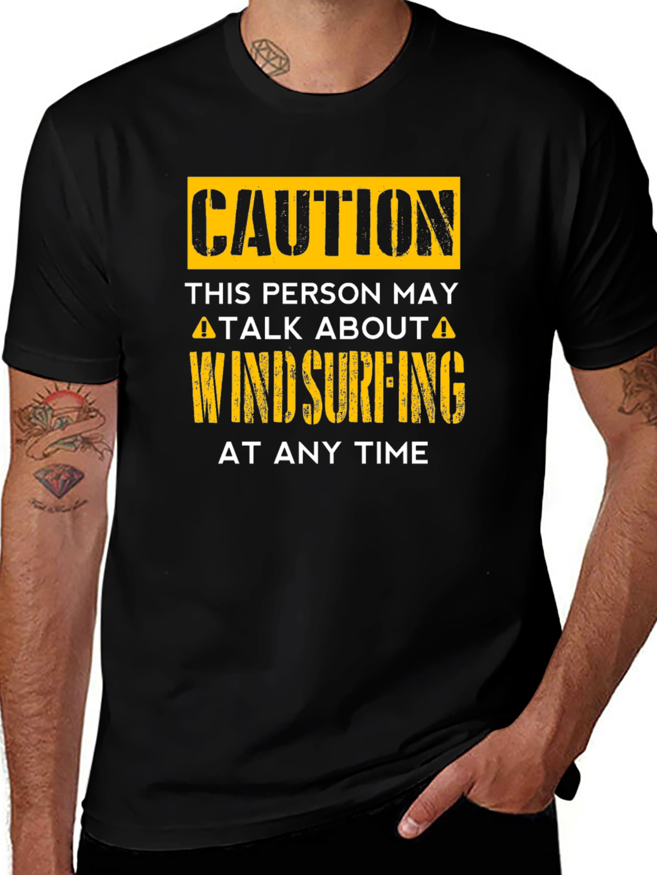 Caution Windsurfing T-Shirt - Funny Windsurfer Gift