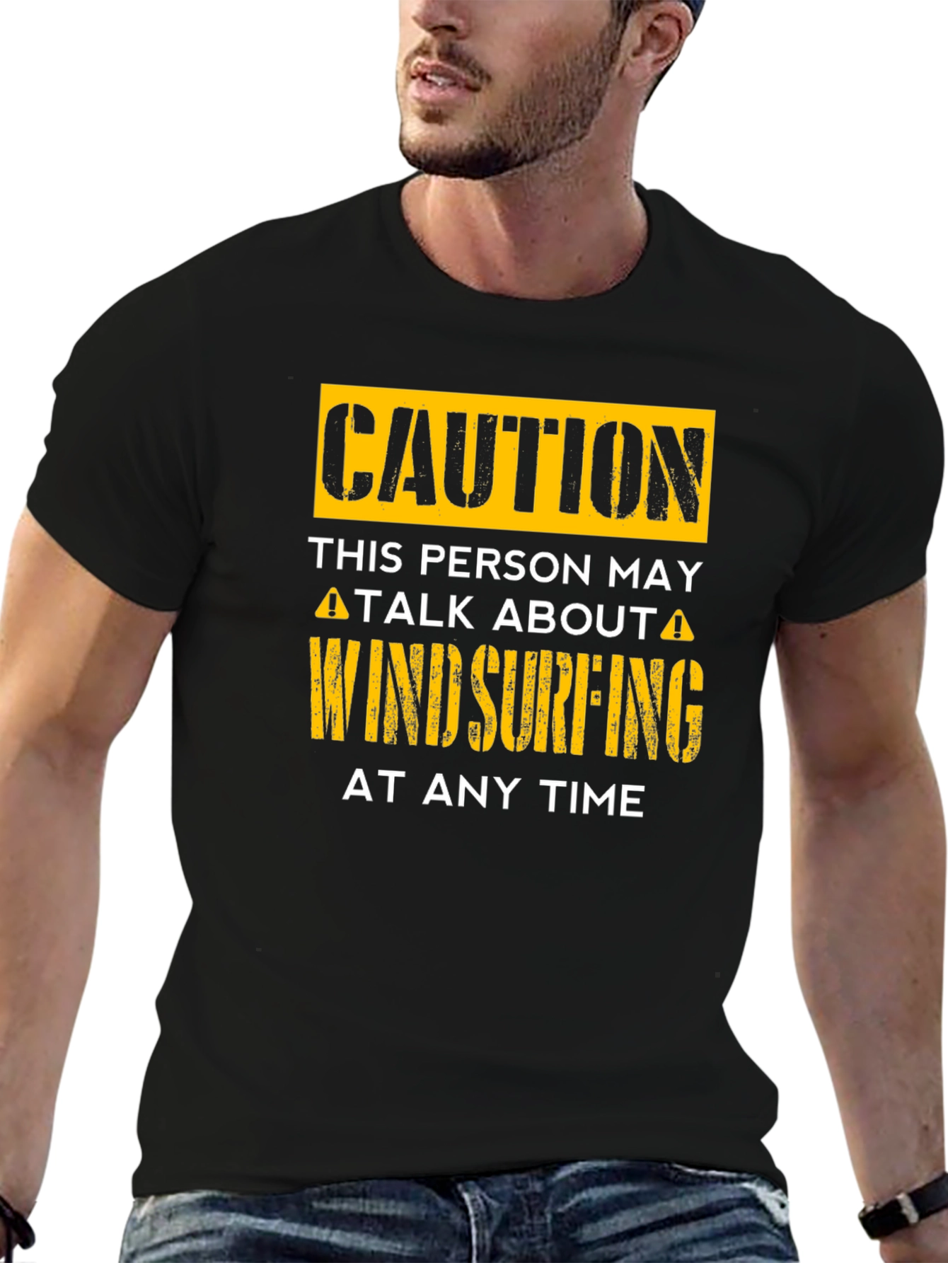 Caution Windsurfing T-Shirt - Funny Windsurfer Gift