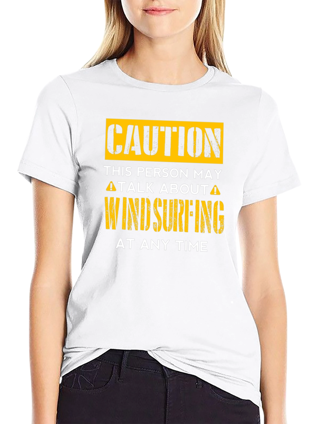 Caution Windsurfing T-Shirt - Funny Windsurfer Gift