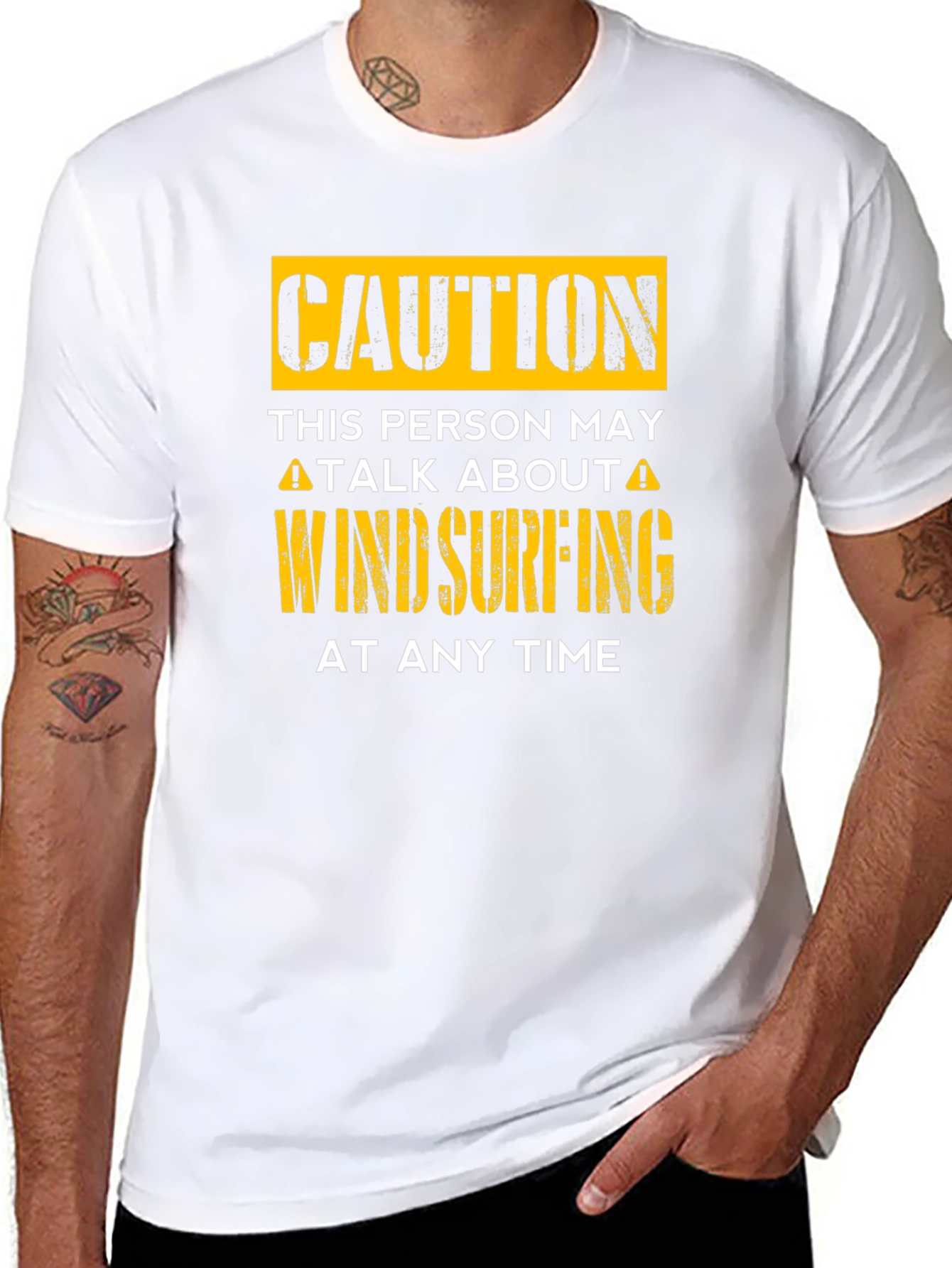 Caution Windsurfing T-Shirt - Funny Windsurfer Gift