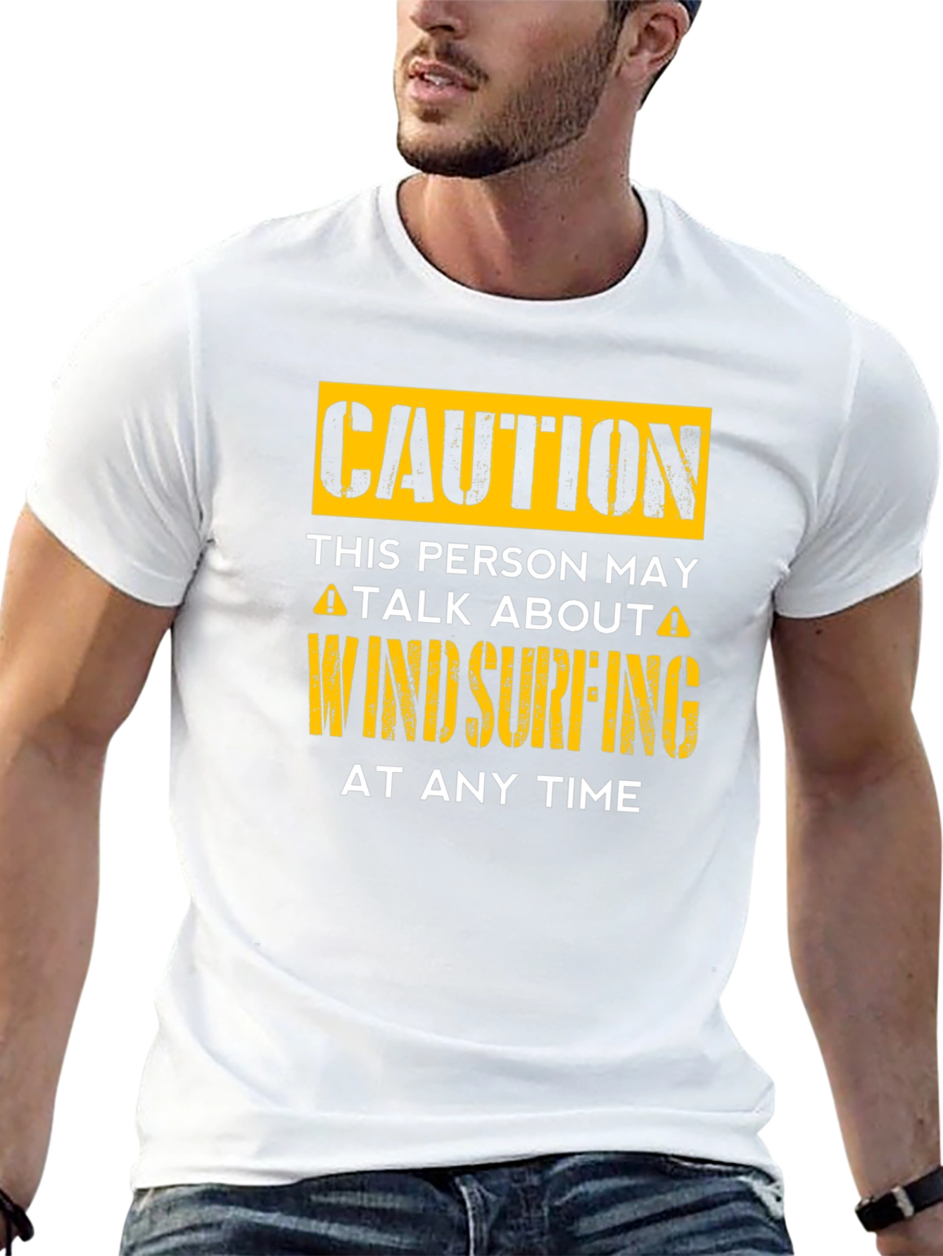 Caution Windsurfing T-Shirt - Funny Windsurfer Gift