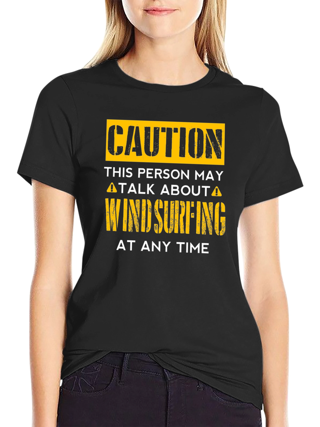 Caution Windsurfing T-Shirt - Funny Windsurfer Gift