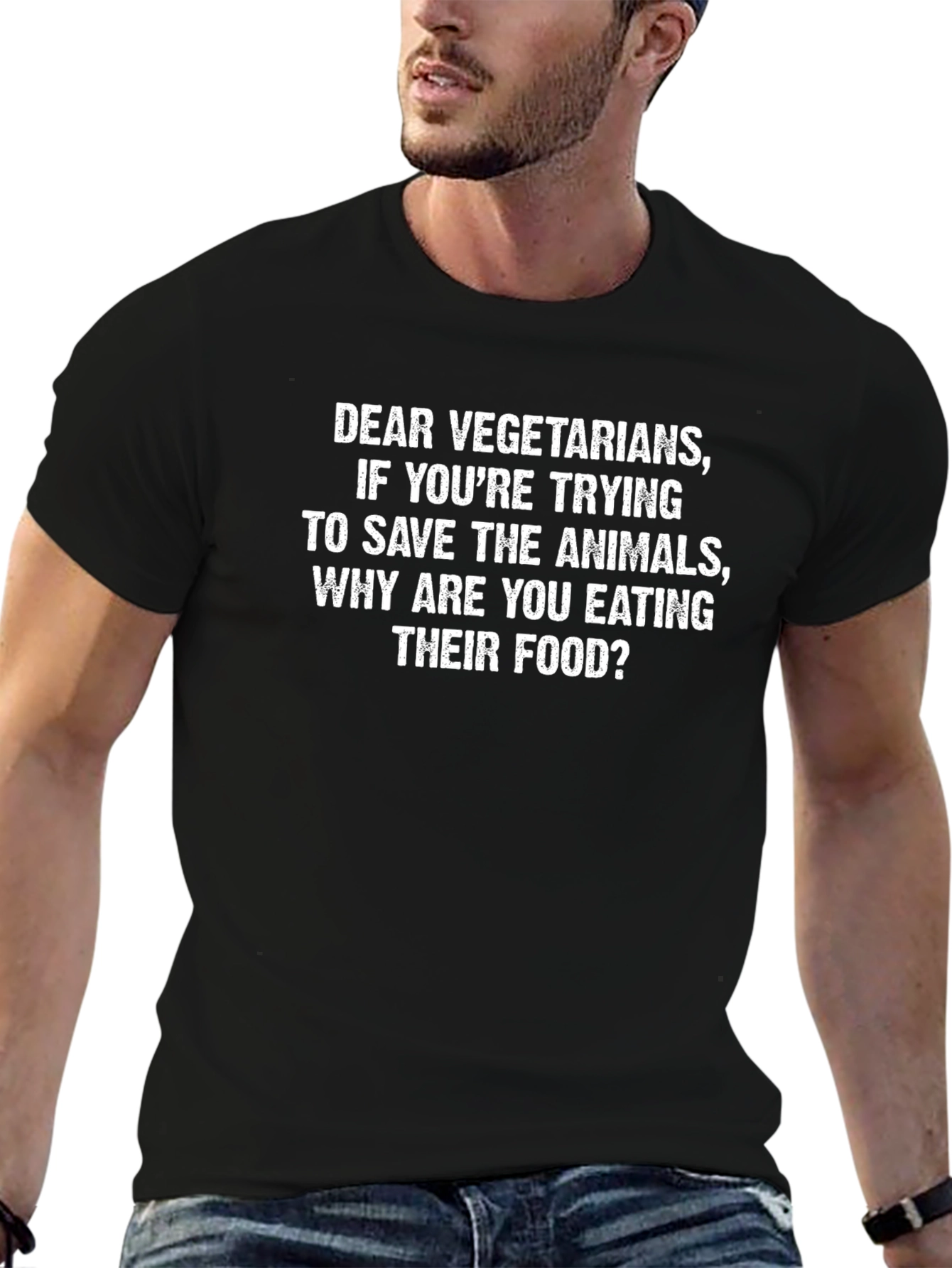Funny Vegetarian T-Shirt - Animal Food Joke