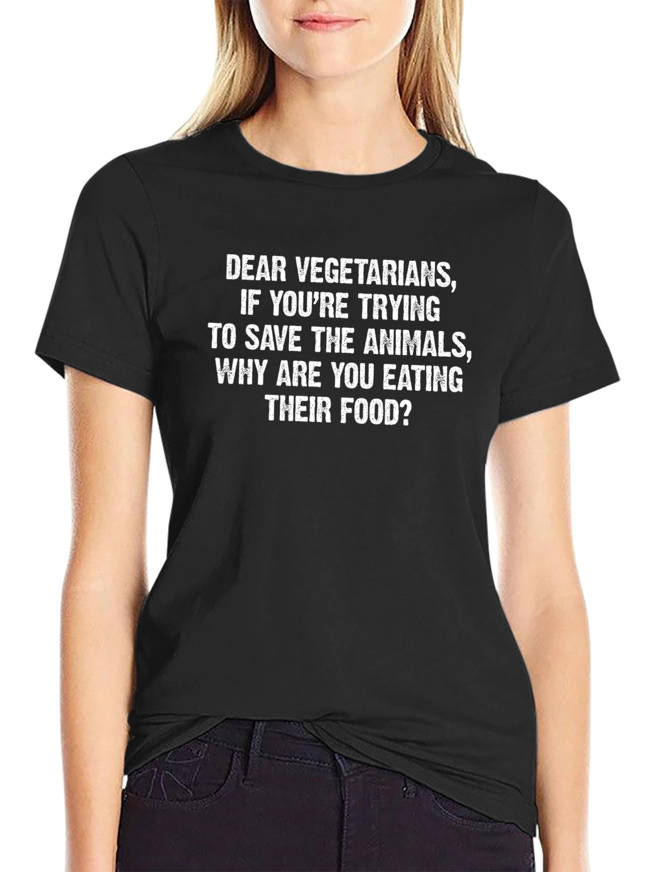 Funny Vegetarian T-Shirt - Animal Food Joke