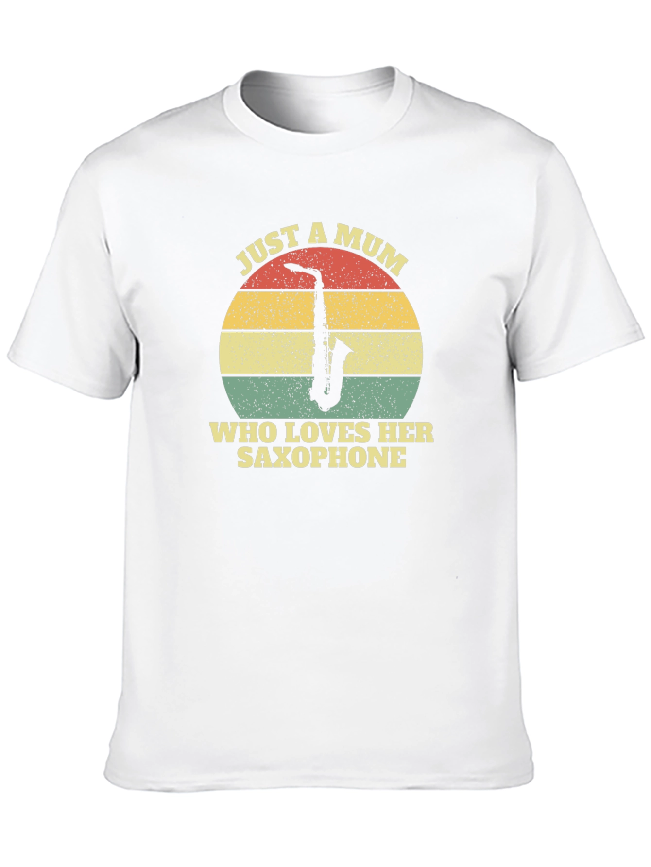Just A Mum Who Loves Her Saxophone Black T-Shirt