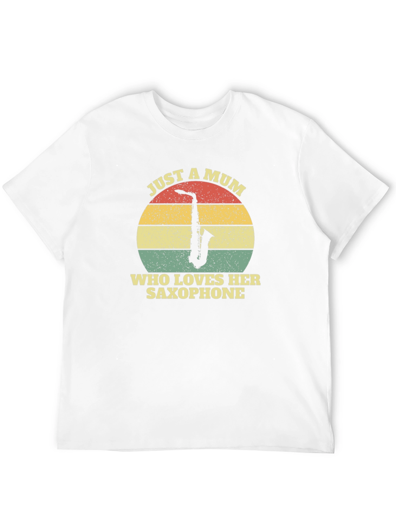 Just A Mum Who Loves Her Saxophone Black T-Shirt