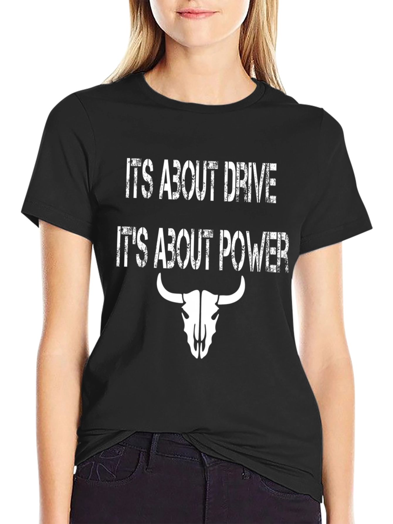 Drive & Power Bull Skull Graphic Tee