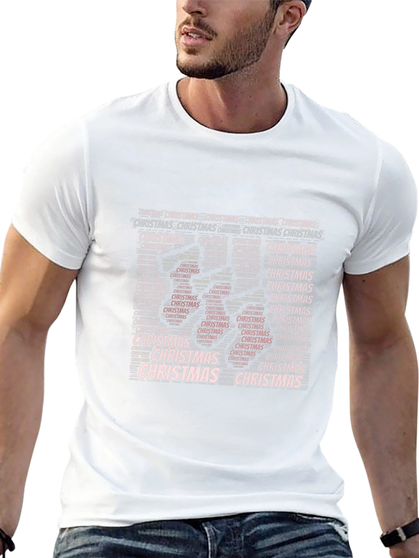 Christmas Tree Word Art T-Shirt